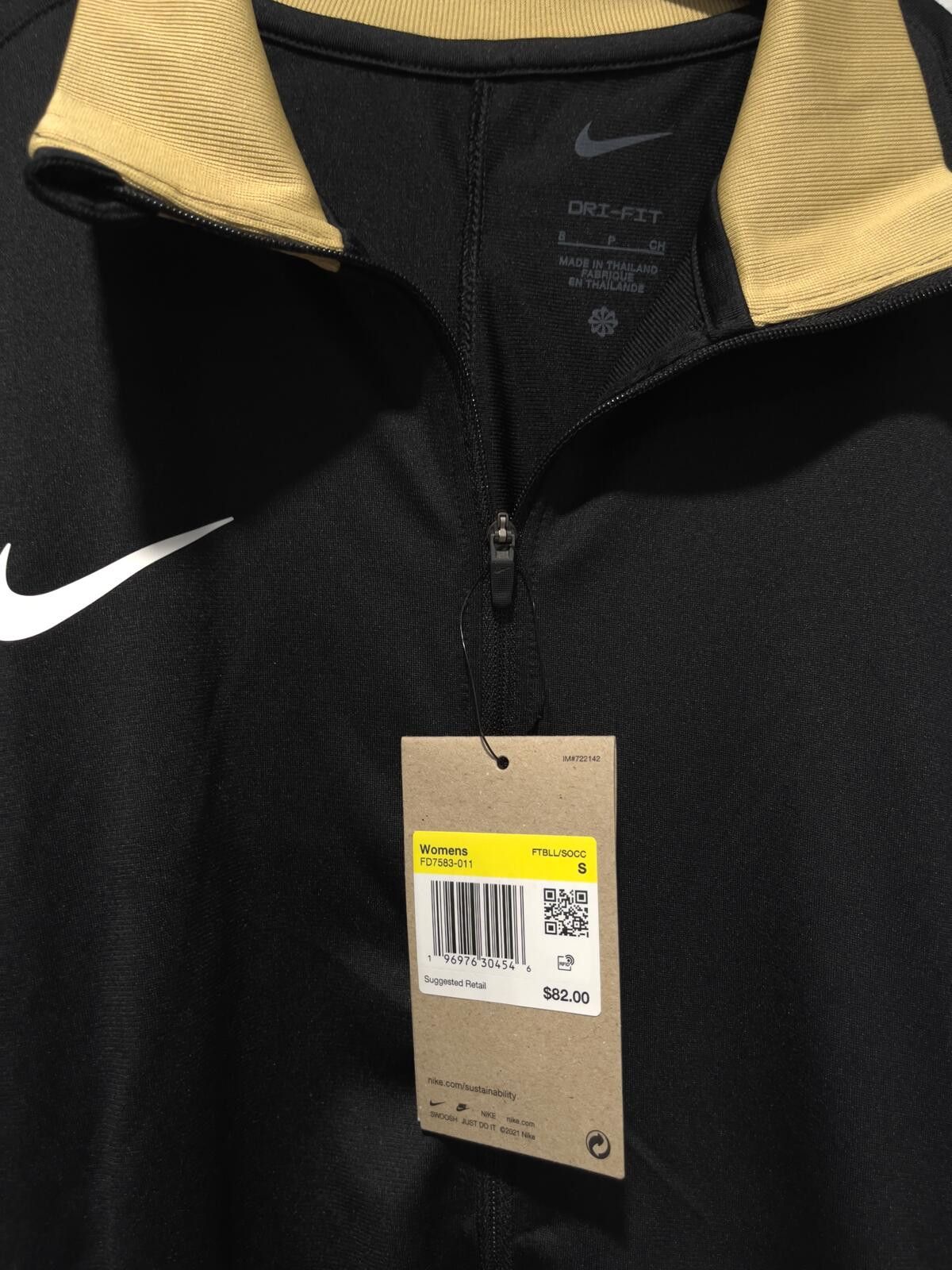 Nike Nike Women's Dri-FIT Black and Gold Zip-Up Jacket Size S Size S / US 4 / IT 40 - 3 Thumbnail