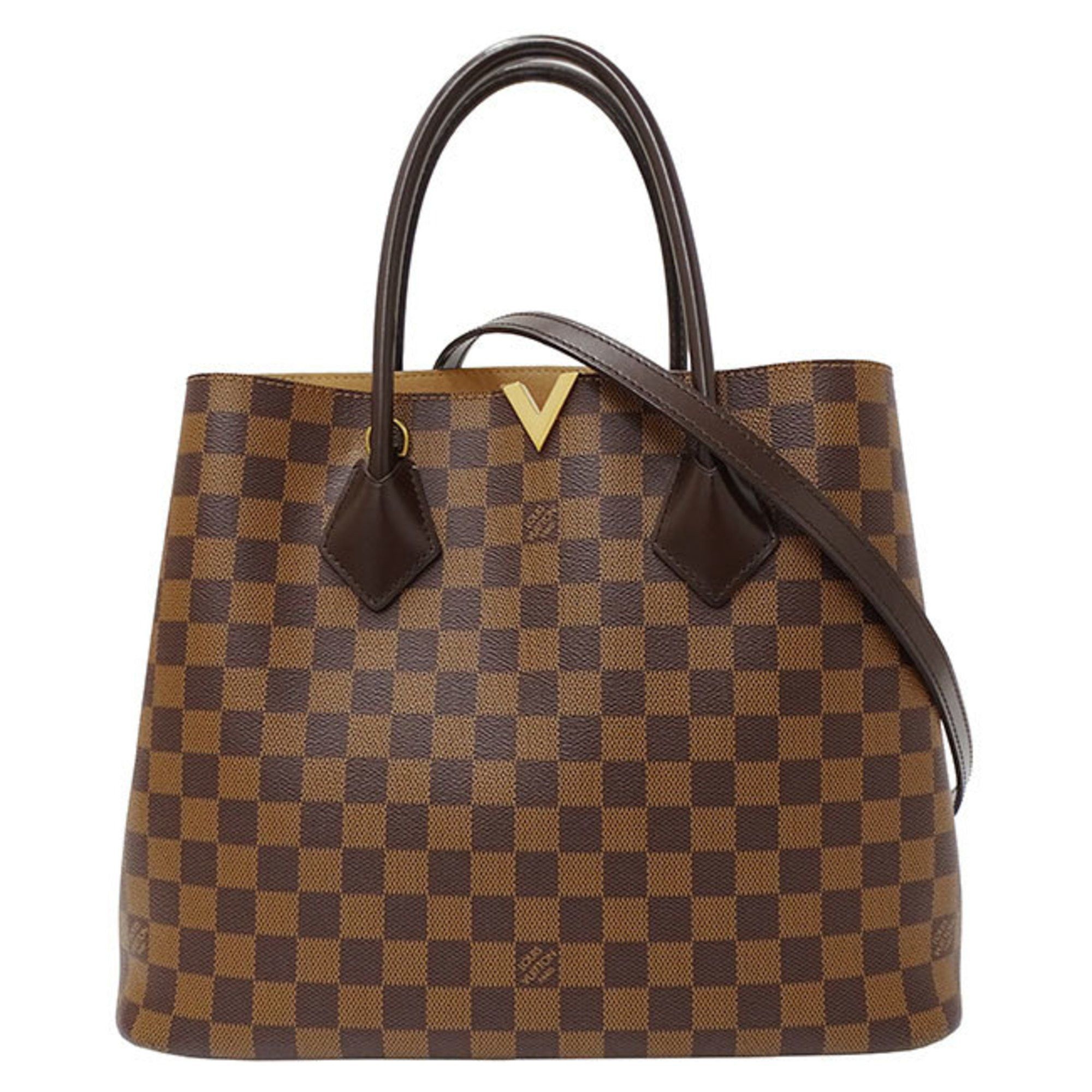 Louis Vuitton Bag Women's Handbag Shoulder 2Way Damier Canvas Kensington Brown N41435