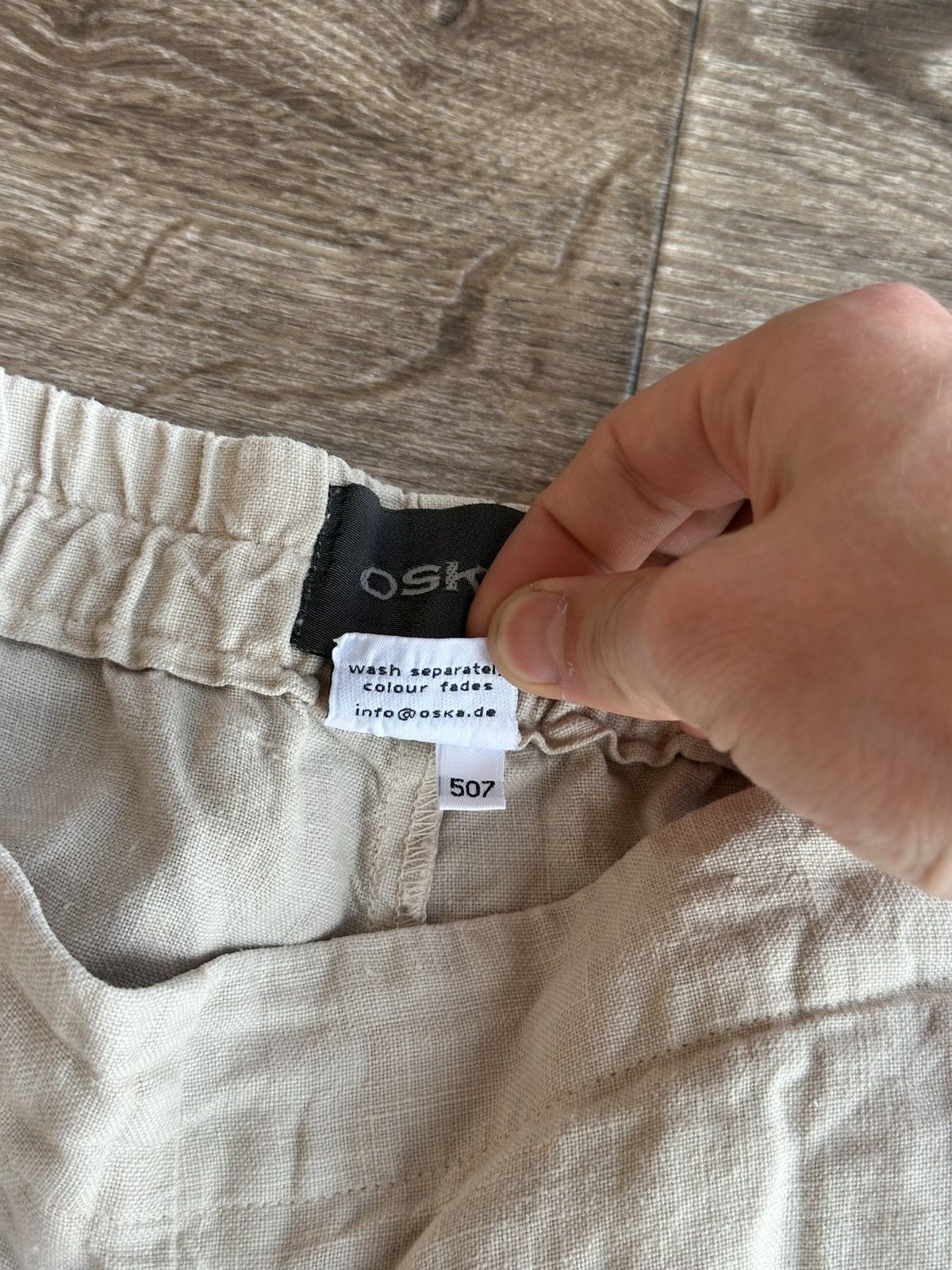OSKA 🔥 OSKA Linen Wide Baggy Pants Trousers Cream Beige Size 34" / US 12 / IT 48 - 3 Thumbnail