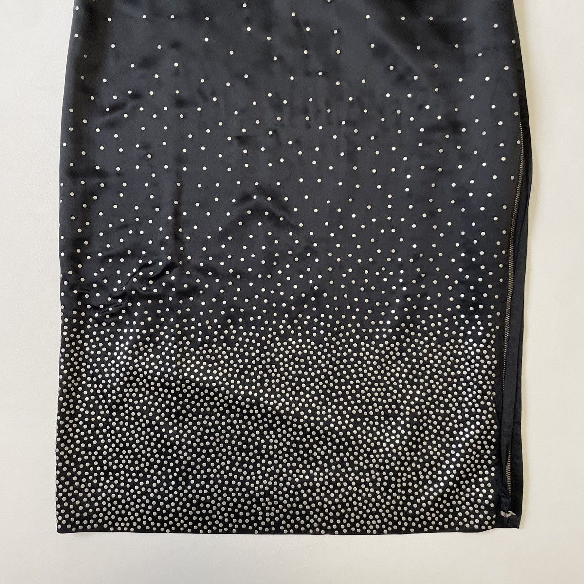 Maison Margiela S/S 12 Black Satin Metal Studded Maxi Dress Size M / US 6-8 / IT 42-44 - 8 Thumbnail