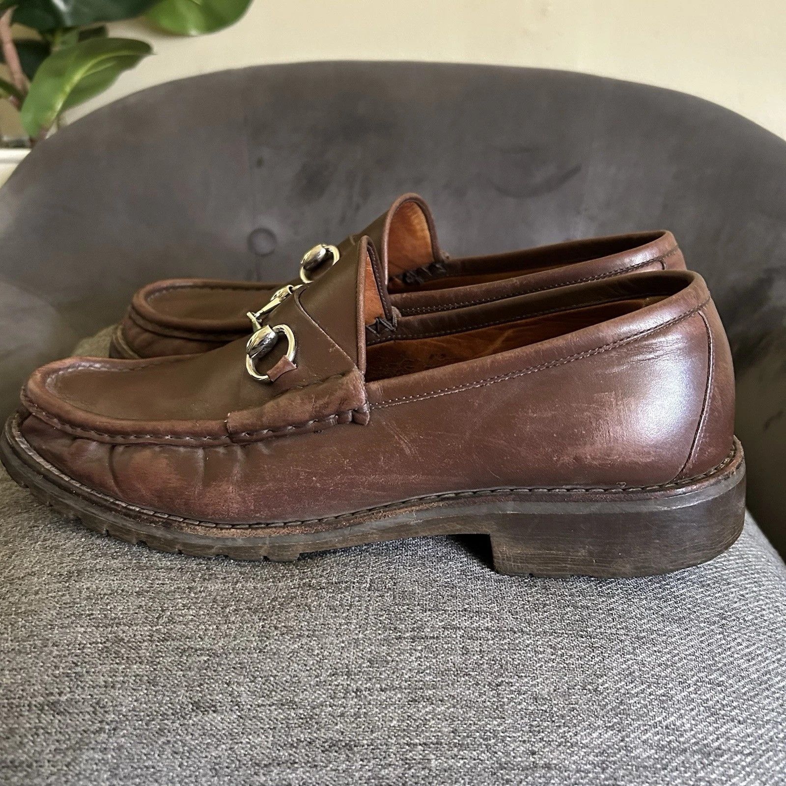Gucci Gucci Horsebit Loafers Brown Leather 10 D Size US 10 / EU 43 - 4 Thumbnail