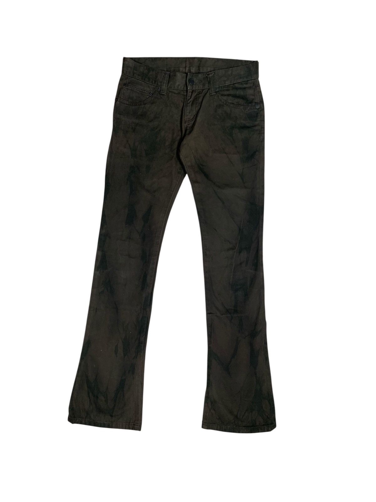 Tornado Mart Tornado Mart Olive Washed Bootcut Flare Pants Size US 30 / EU 46 - 1 Thumbnail