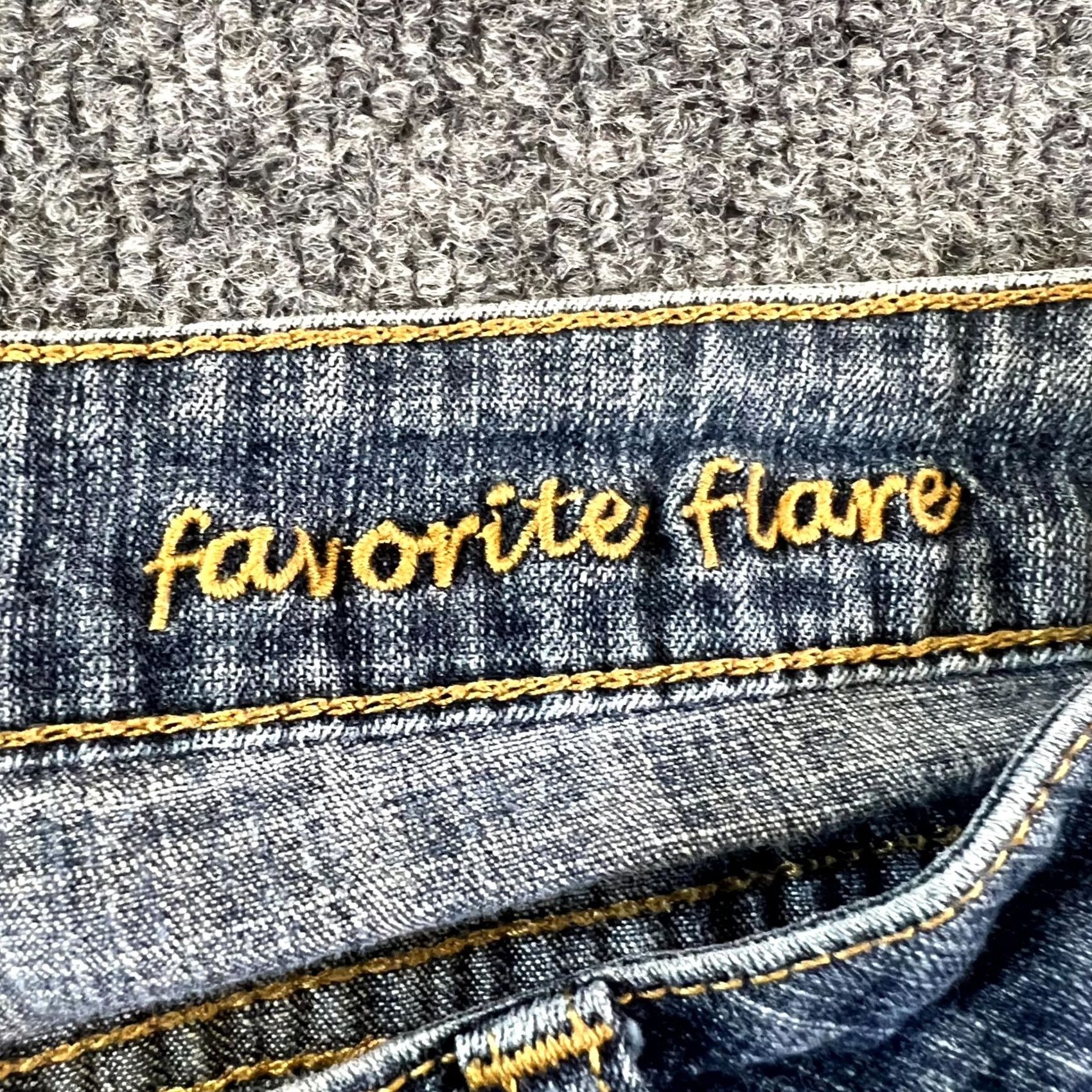 Vintage Arizona Jeans Women's 9 Blue Cotton Denim Flared Jeans Travel Stretch Size 30" / US 8 / IT 44 - 6 Thumbnail