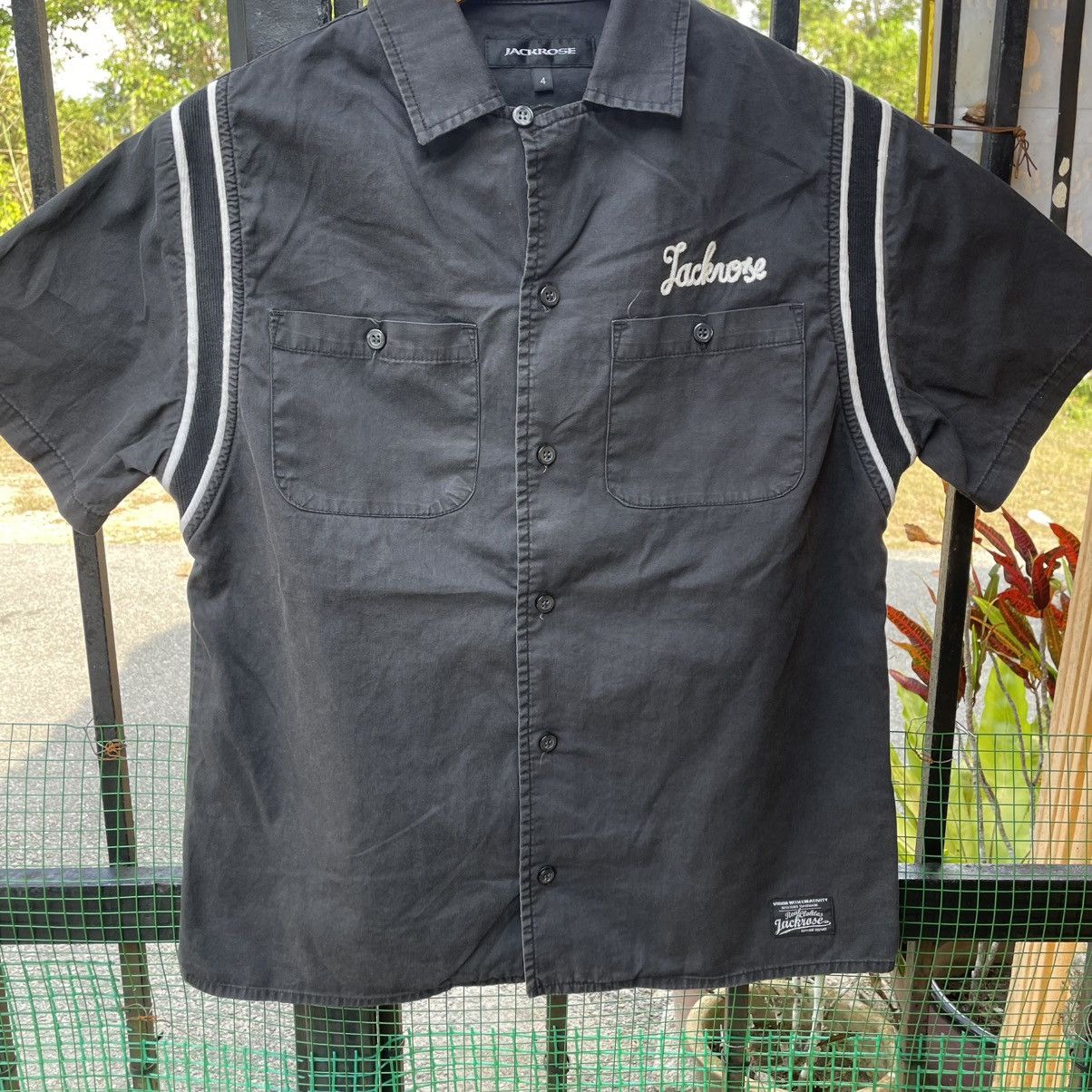 JACKROSE 🔥Jackrose Embroidered Spellout Buttons Up Bowling Shirts Size US S / EU 44-46 / 1 - 5 Thumbnail