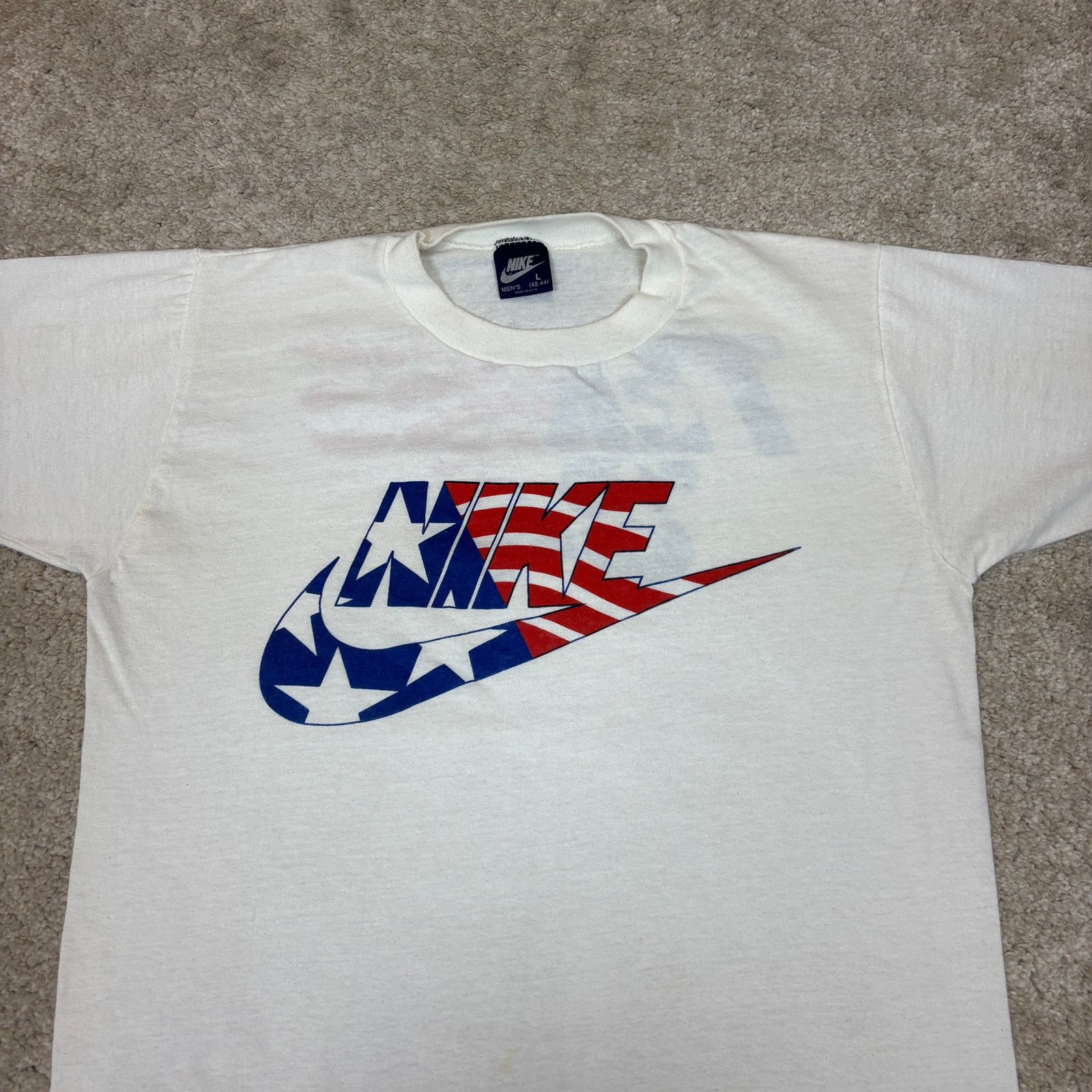Nike Vintage 80s Nike McEnroe T Shirt Men's Large Tennis 84 Court Size US L / EU 52-54 / 3 - 3 Thumbnail