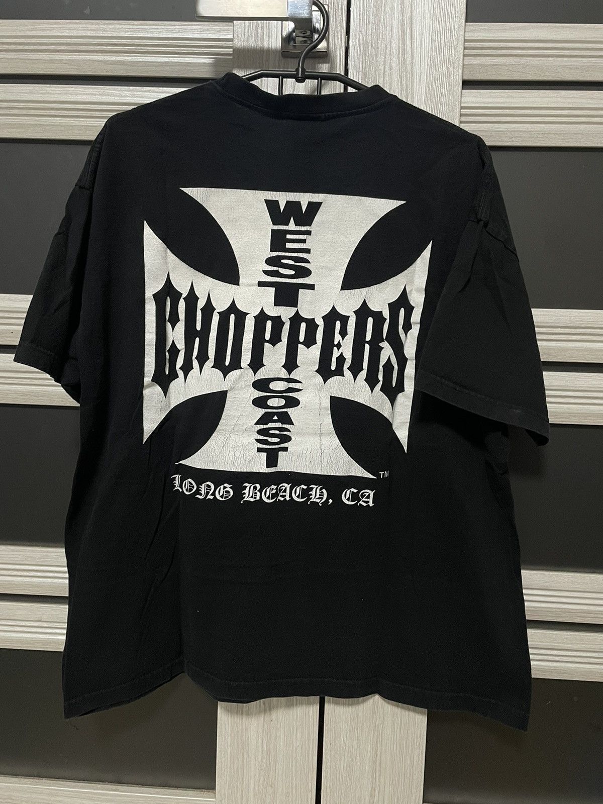 Vintage × West Coast Choppers Vintage West Coast Choppers Big Logo Paul Walker Tee 1999 Size US XL / EU 56 / 4 - 1 Thumbnail