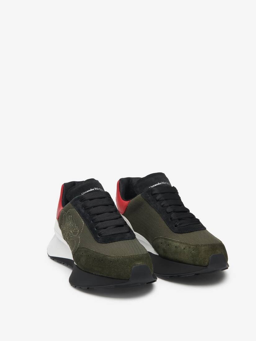 Alexander McQueen o1w1db10725 Sprint Runner in Khaki Green Size US 8 / EU 41 - 2 Thumbnail