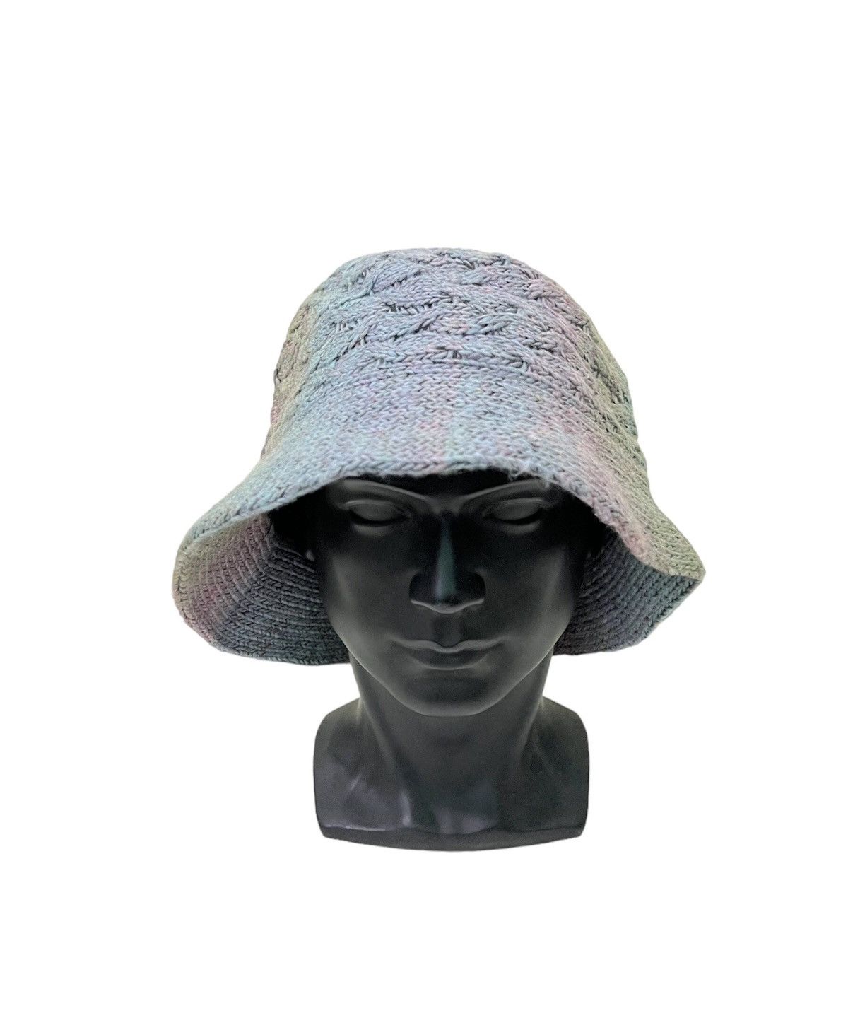 image of Knitted Rainbow Bucket Hats in Mix, Men's