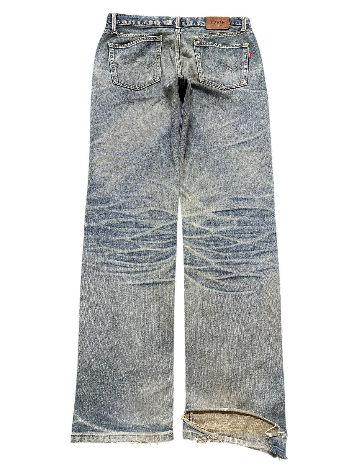 Edwin Vintage Japan Edwin 403 Blue Faded Clawmark Wash Style Jeans Size US 34 / EU 50 - 2 Thumbnail