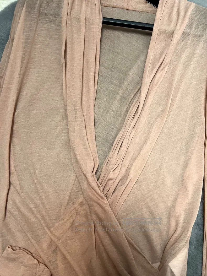 Saint Laurent Paris Saint Laurent Paris Pleated Deep V-neck Semi-transparent S Size M / US 6-8 / IT 42-44 - 4 Thumbnail