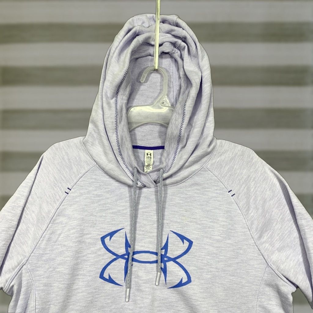 Under Armour Under Armour Women’s L Hooded Pullover Lightweight Sweatshirt Kangaroo Pocket Green Logo Size L / US 10 / IT 46 - 1 Thumbnail