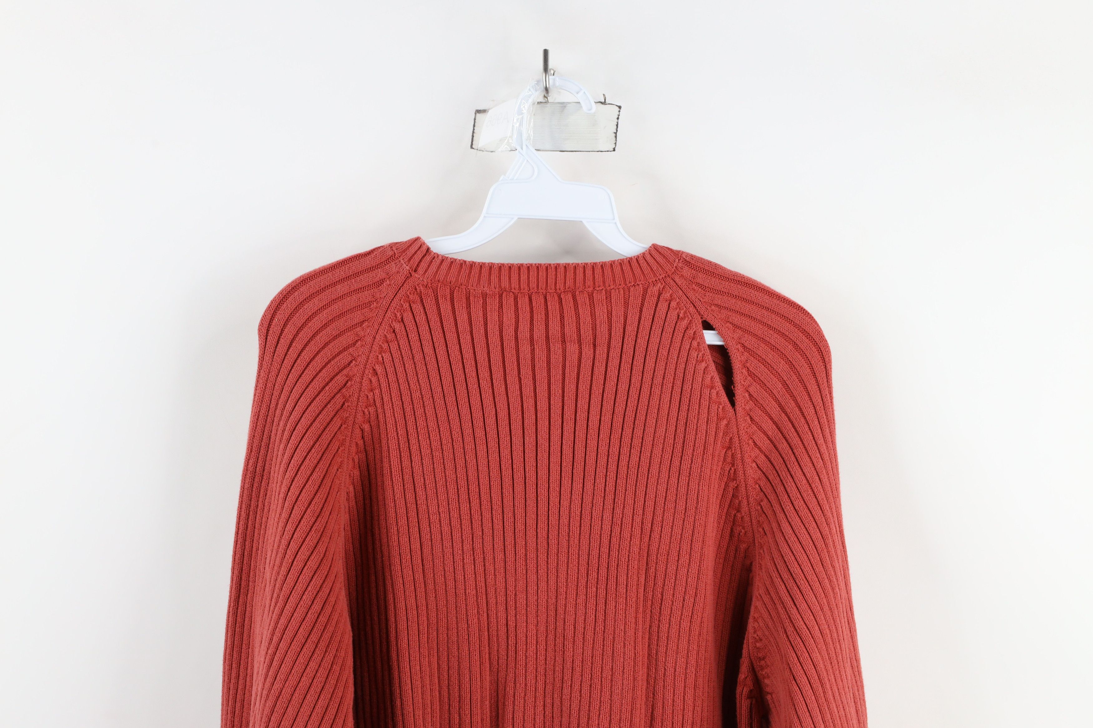 Timberland × Vintage Vintage 90s Y2K Timberland Chunky Ribbed Knit Sweater Red Size US M / EU 48-50 / 2 - 9 Thumbnail