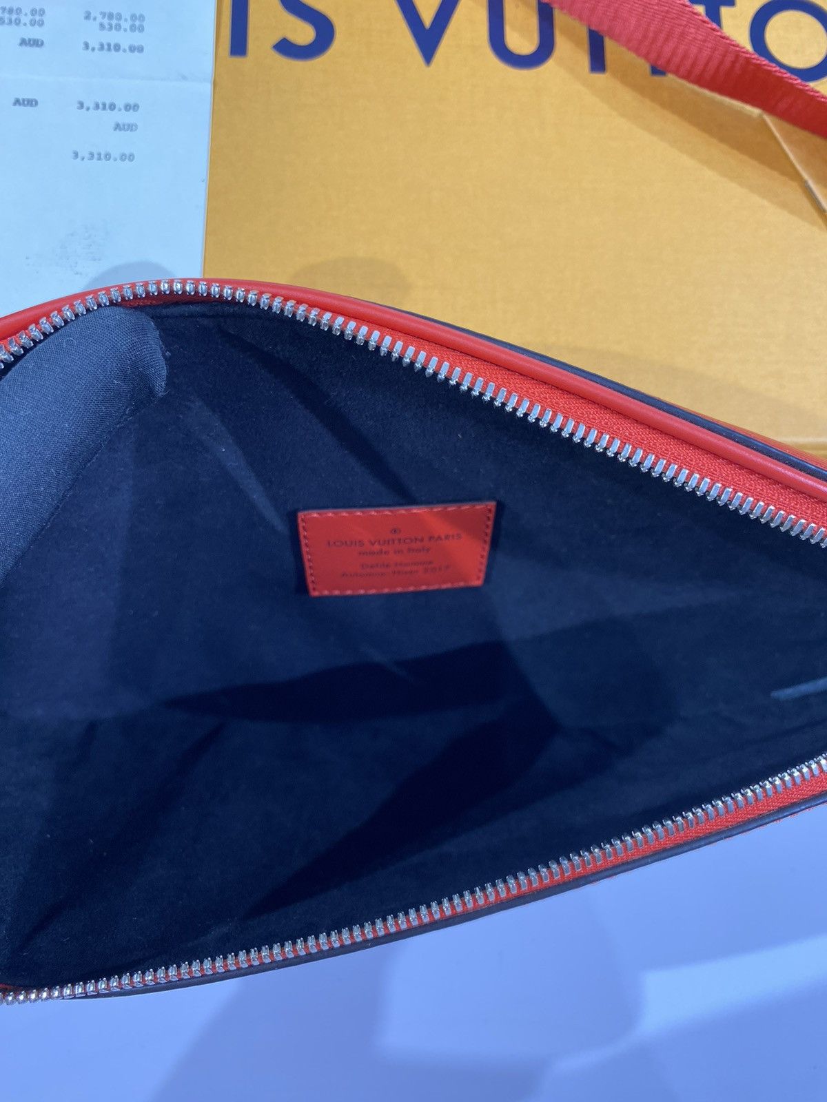Louis Vuitton × Supreme Louis Vuitton X Supreme Bumbag Red EPI Leather Size ONE SIZE - 12 Thumbnail