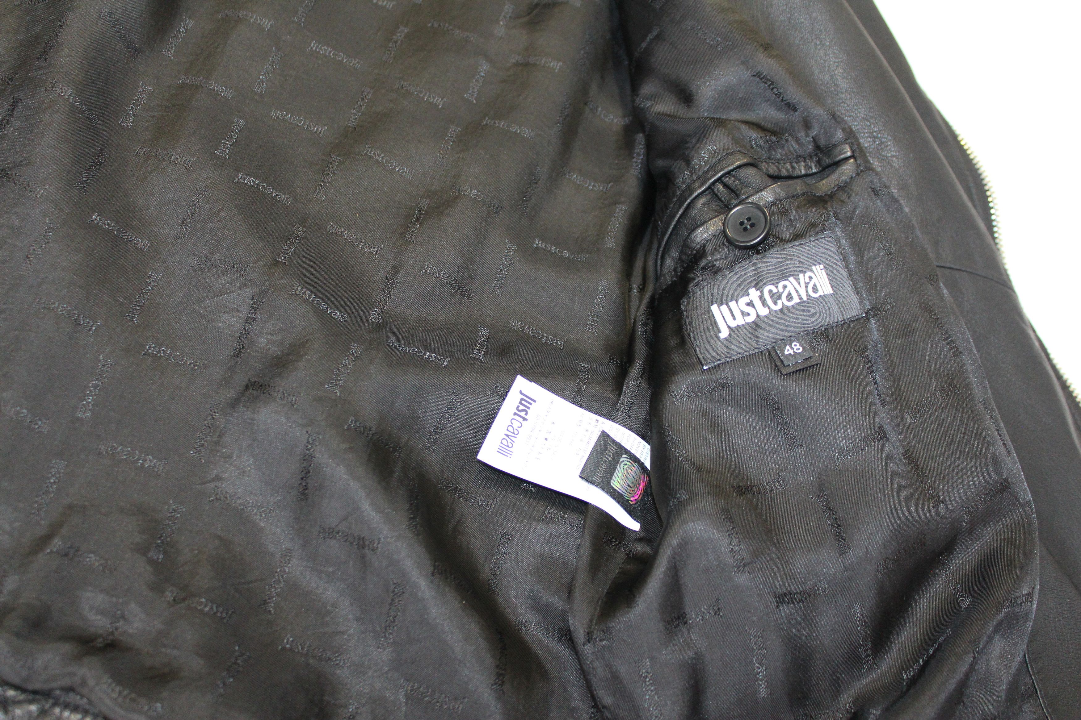Just Cavalli Just Cavalli Leather Biker Jacket Size US M / EU 48-50 / 2 - 9 Thumbnail