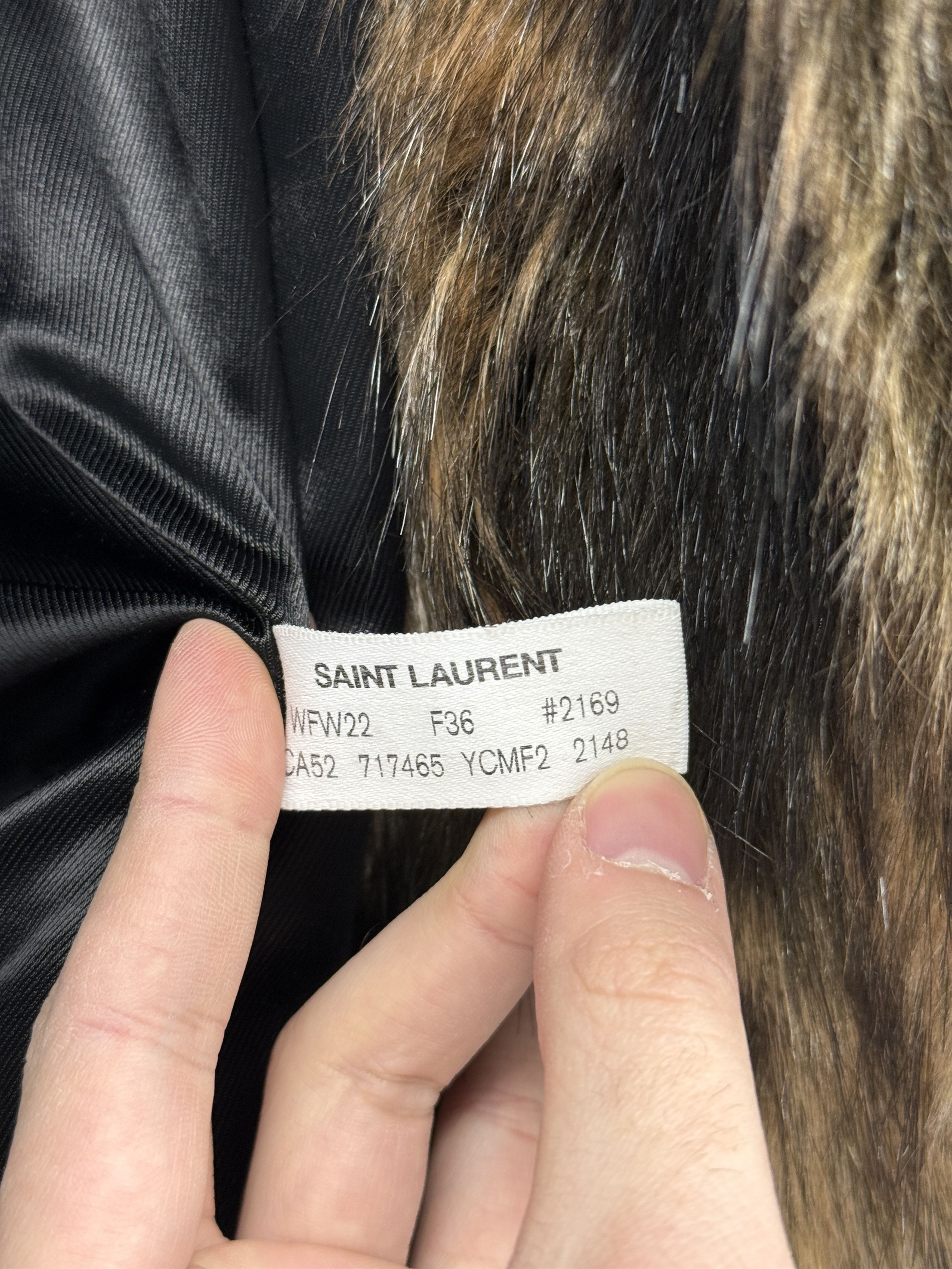 Saint Laurent Paris SAMPLE W22 Lamb Leather Faux Fur Coat Size S / US 4 / IT 40 - 7 Thumbnail