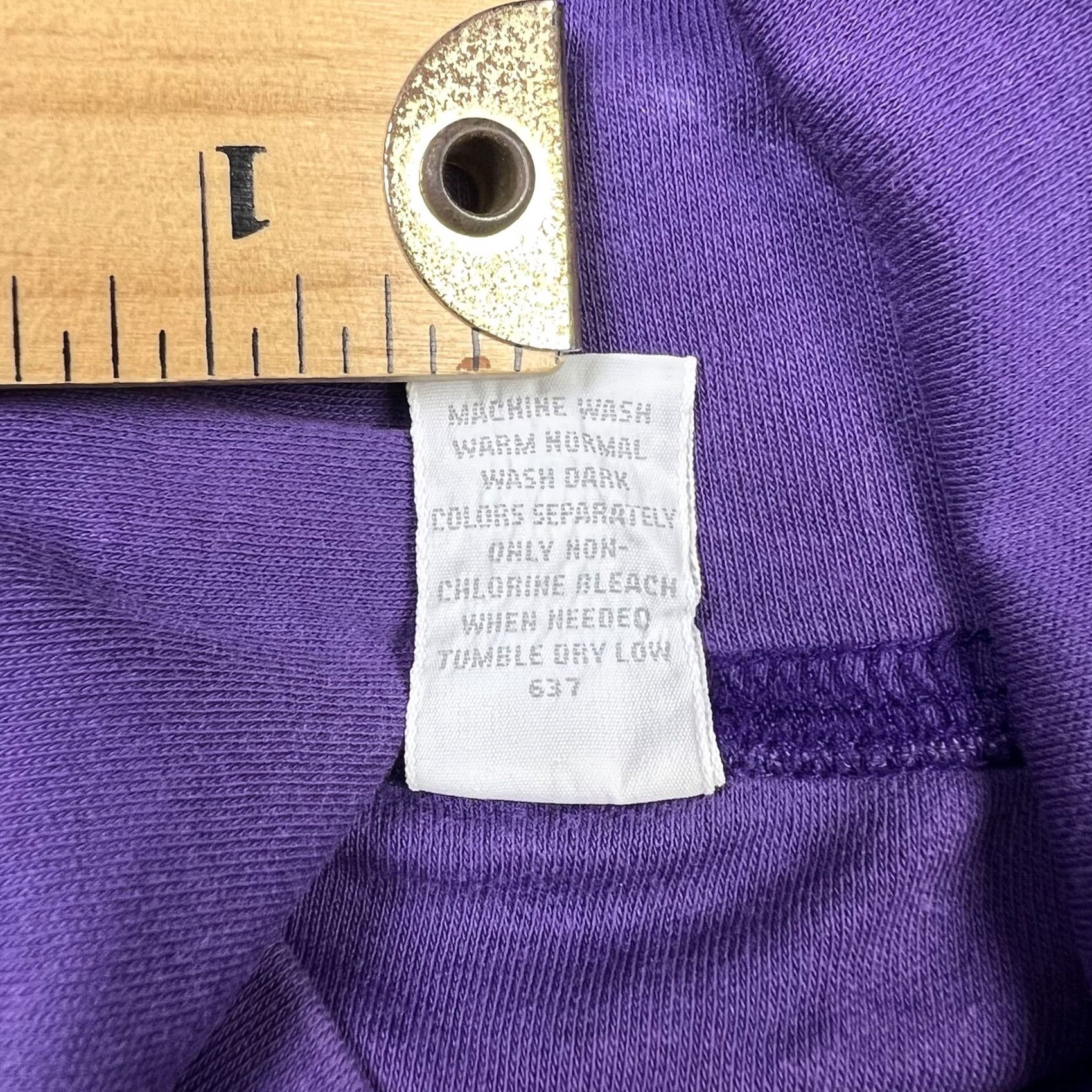 Lands' End VINTAGE Lands' End Turtleneck Stretch Fit T-Shirt Women Large Purple 90s Solid Long Sleeve - 100% Cotton Mens Womens Boys Girls Size L / US 10 / IT 46 - 6 Thumbnail