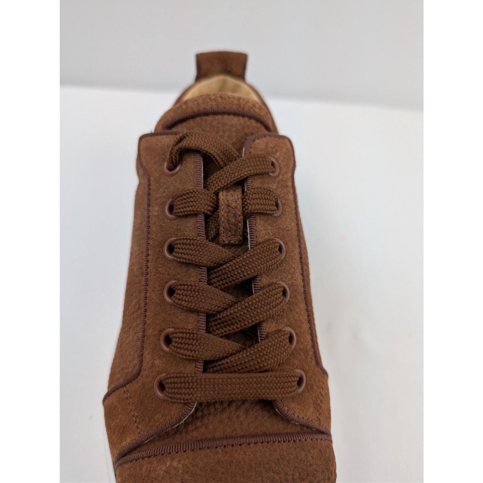 Christian Louboutin o1rshd1 Louis Junior Orlato Flat Shoe Sneakers Brown/White Size US 10 / EU 43 - 17 Thumbnail