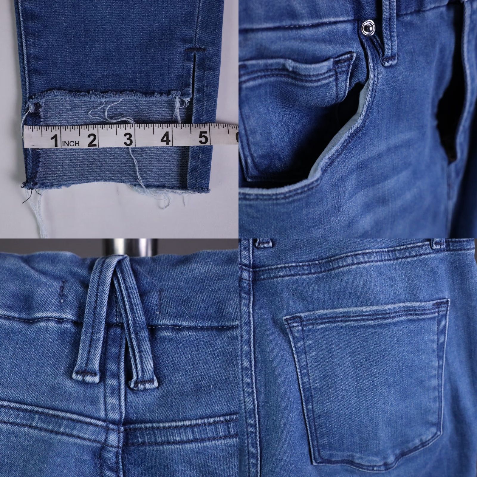 Good American Good American Good Waist Jeans Womens 8/29 Blue Skinny High Waist 5-Pocket Denim Straight Rise N/A Size 30" / US 8 / IT 44 - 8 Thumbnail