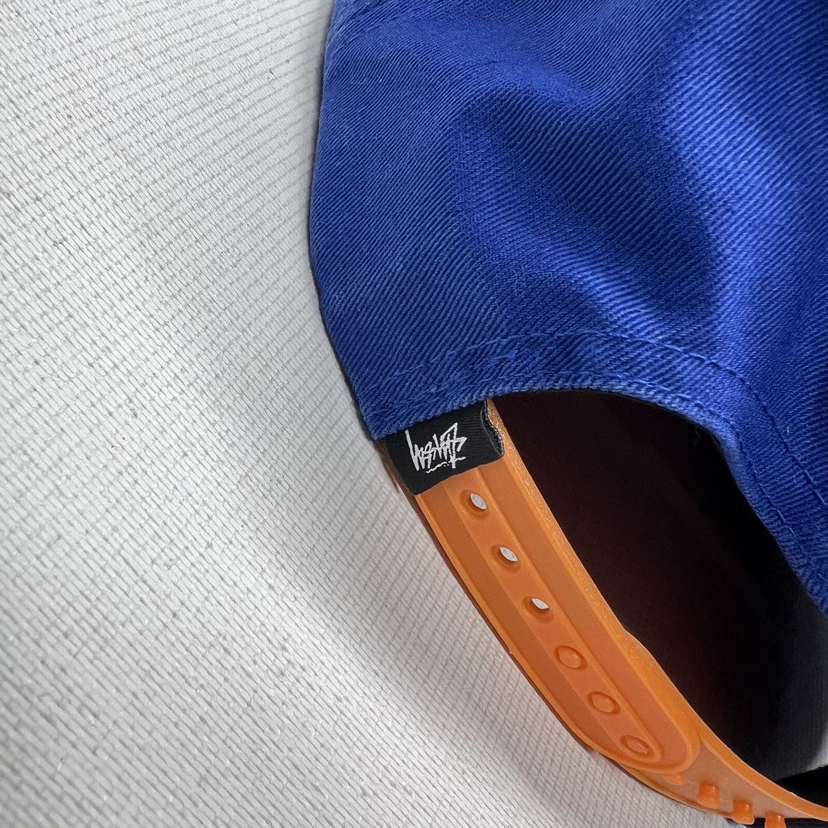 Stussy × Vintage VTG Stussy Hat Blue SnapBack Capz Logo Flower Bill Skate Y2K Size ONE SIZE - 7 Thumbnail