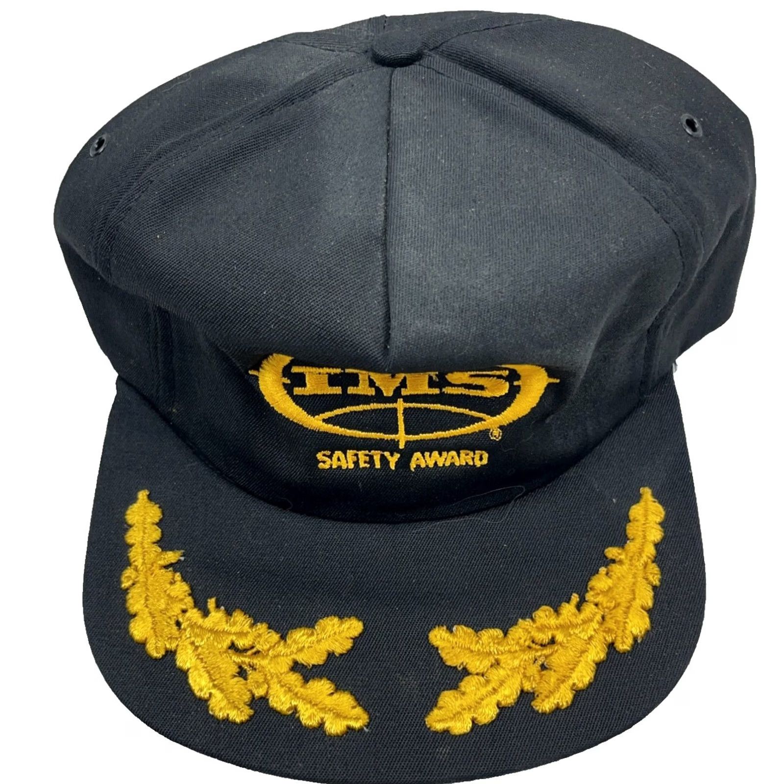 Coal Refined Title: Vintage IMS Coal Mining Hat Cap Snap Back Trucker 80s USA Leafs Safety Award Size ONE SIZE - 3 Thumbnail