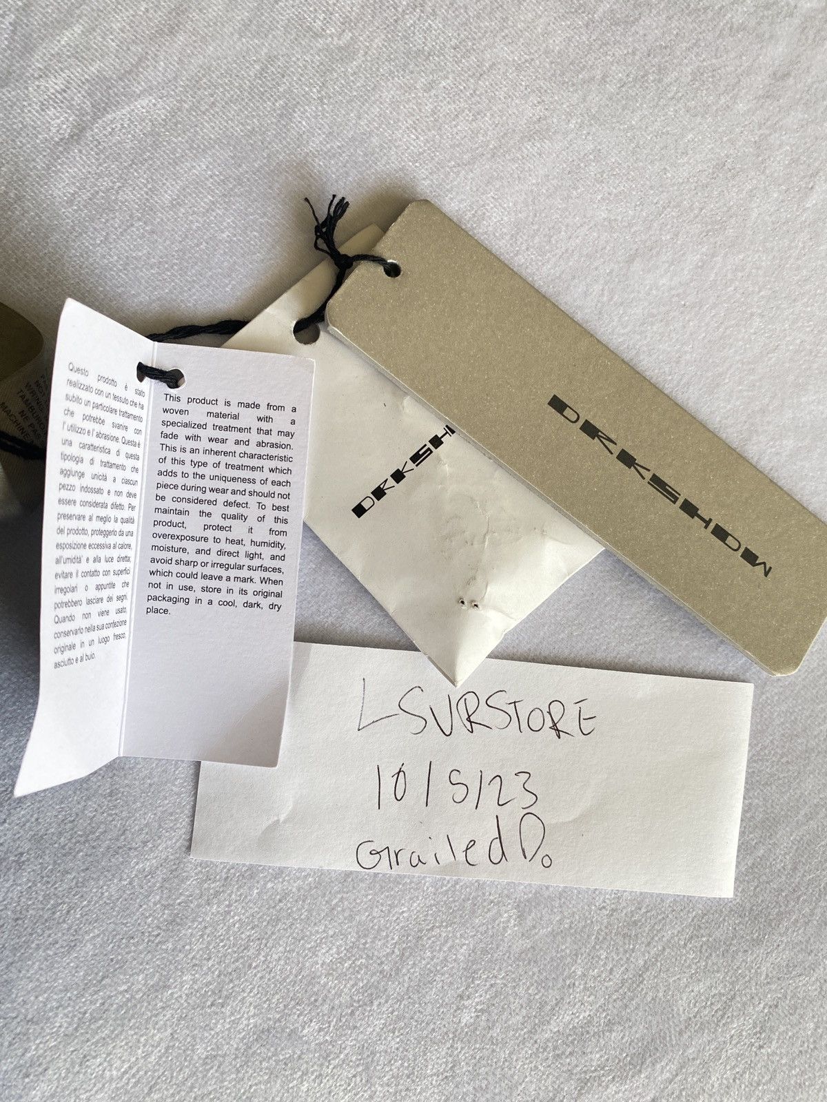 Rick Owens × Rick Owens Drkshdw Rick Owens DRKSHDW Bolan Banana Zip Jean Minearl Pearl 32 Size US 32 / EU 48 - 20 Thumbnail