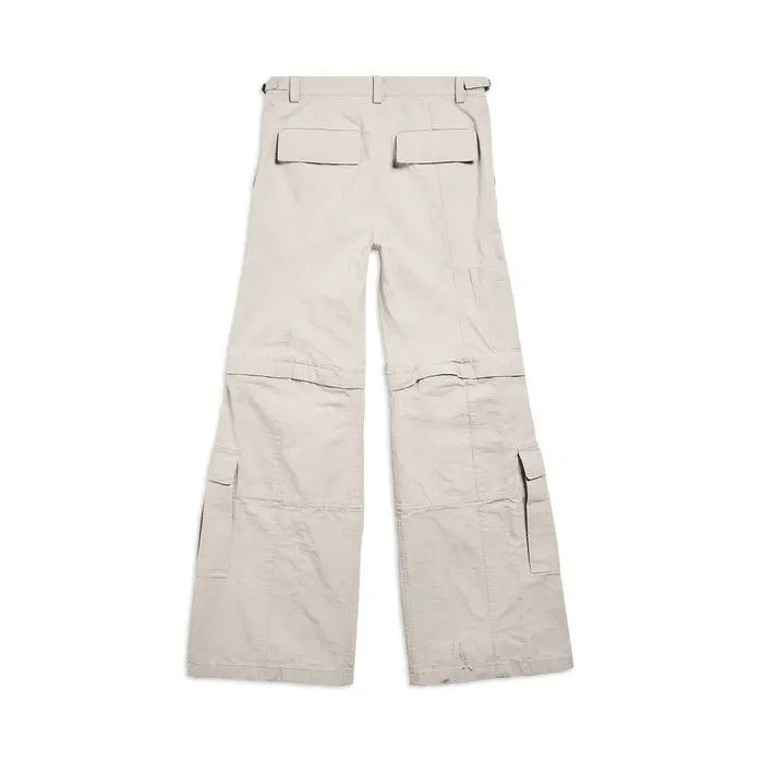 Balenciaga o1bcso1str0326 555 / Flared Cargo Pants in Beige Size US 30 / EU 46 - 2 Thumbnail