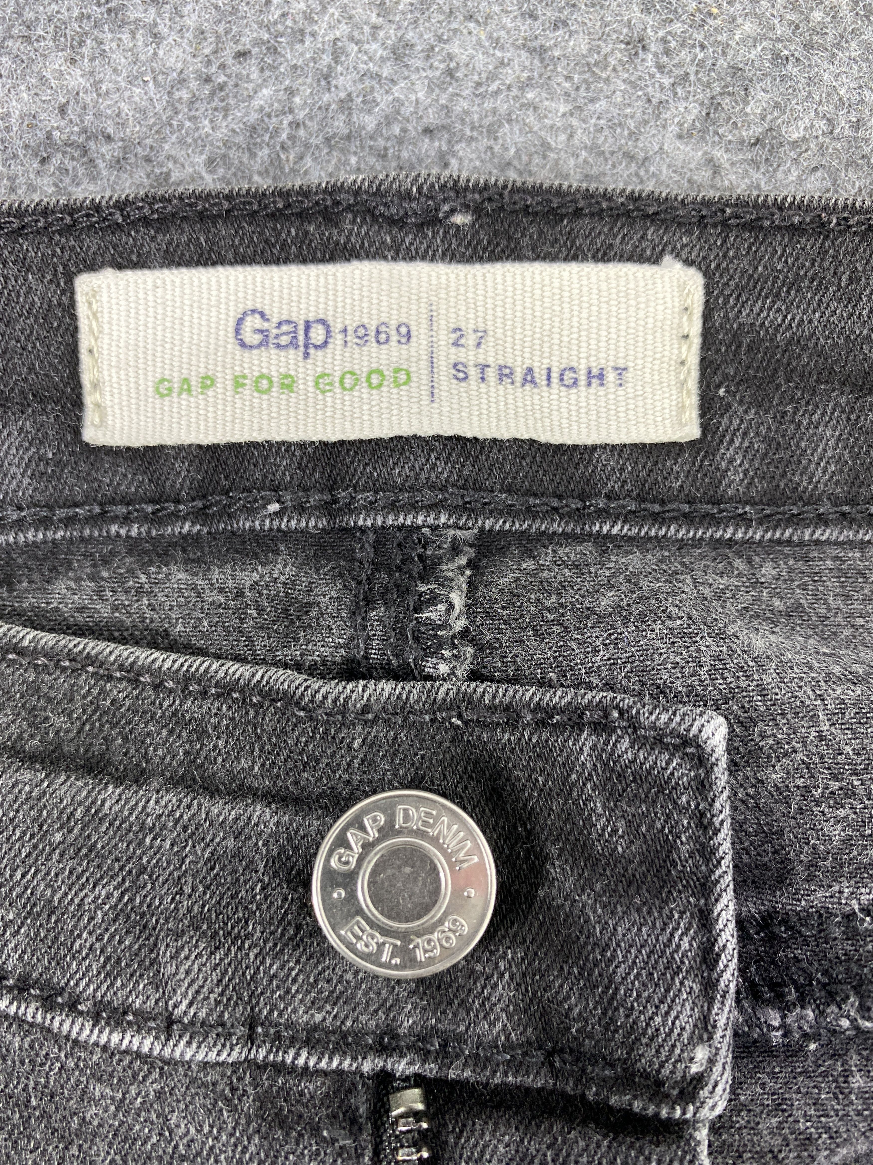 Gap Gap Straight soft Black Jeans - J1064 Size 27" / US 4 / IT 40 - 9 Thumbnail