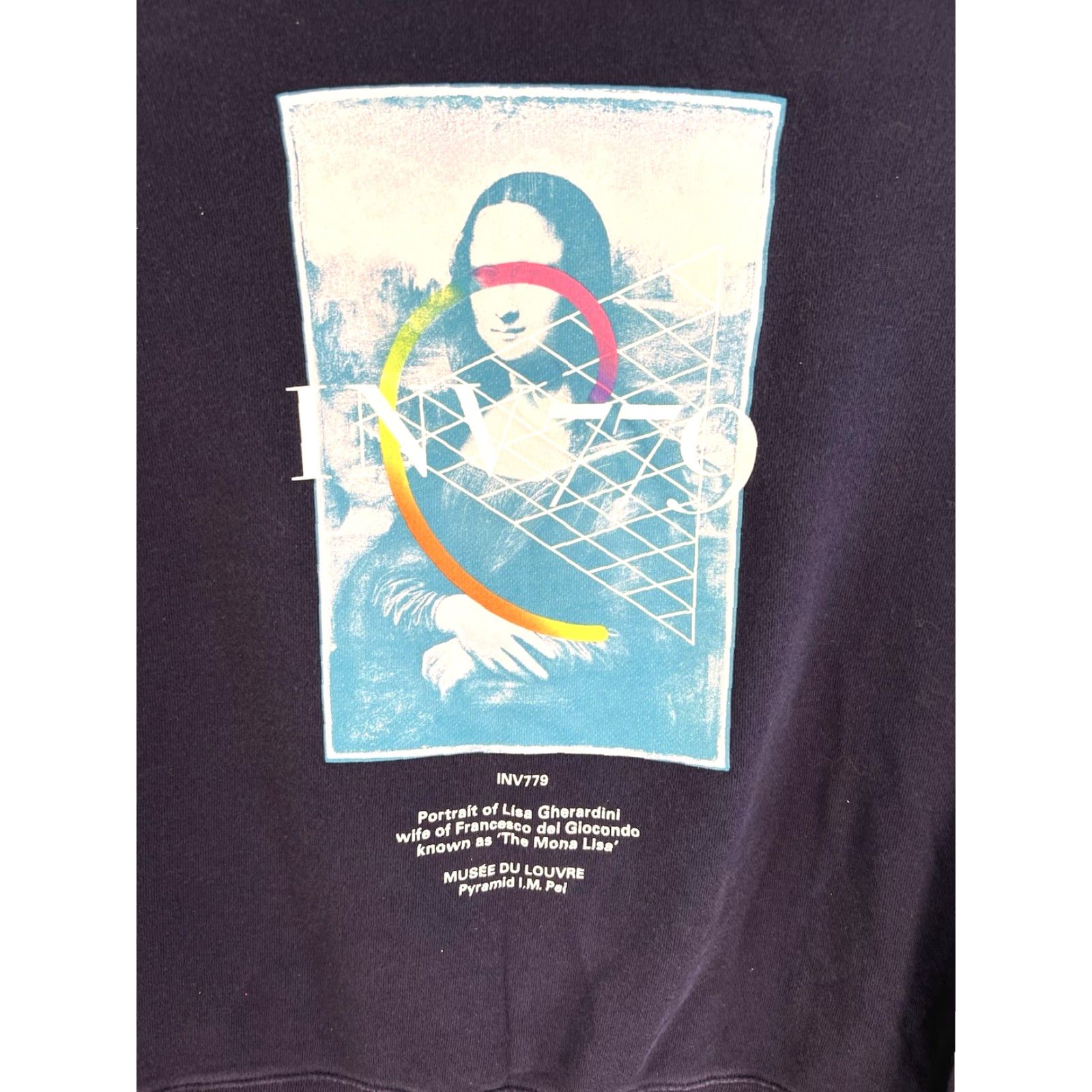 Vintage VINTAGE Musee De Louvre Museum Women Sweatshirt Adult Small Blue Mona Lisa Art Pullover Graphic Print All Seasons Size US S / EU 44-46 / 1 - 2 Thumbnail