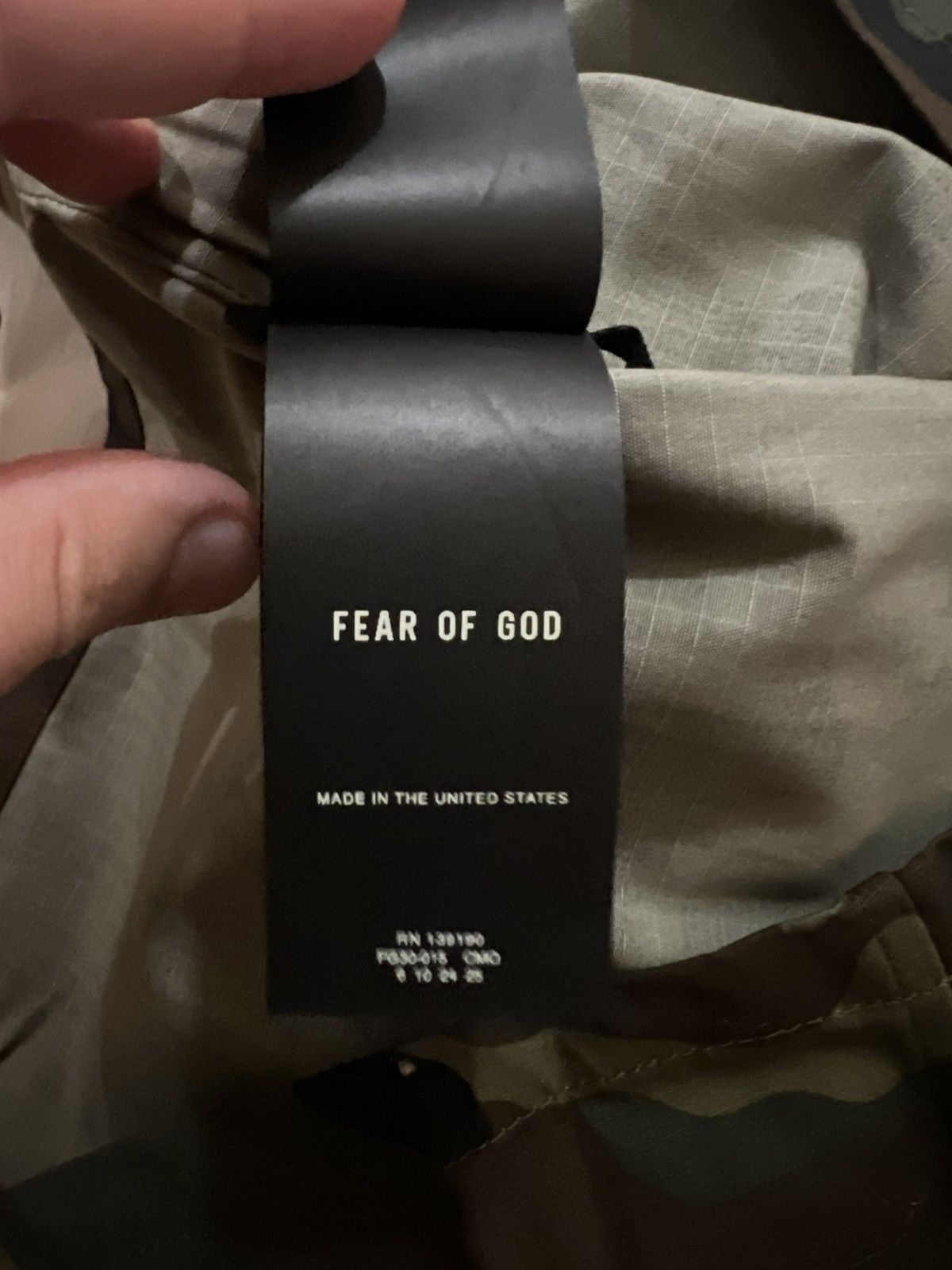 Fear of God FEAR OF GOD Camo Flyweight Jacket size M Size US M / EU 48-50 / 2 - 5 Thumbnail