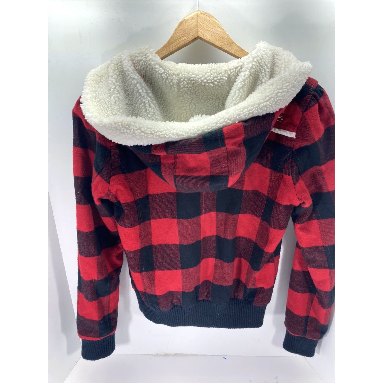 Vintage FOX Flannel Jacket Womens Size Small Buffalo Check Plaid Fleece Hood Outdoor Jacket/Coat Casual Womens Regular Late Size S / US 4 / IT 40 - 6 Thumbnail