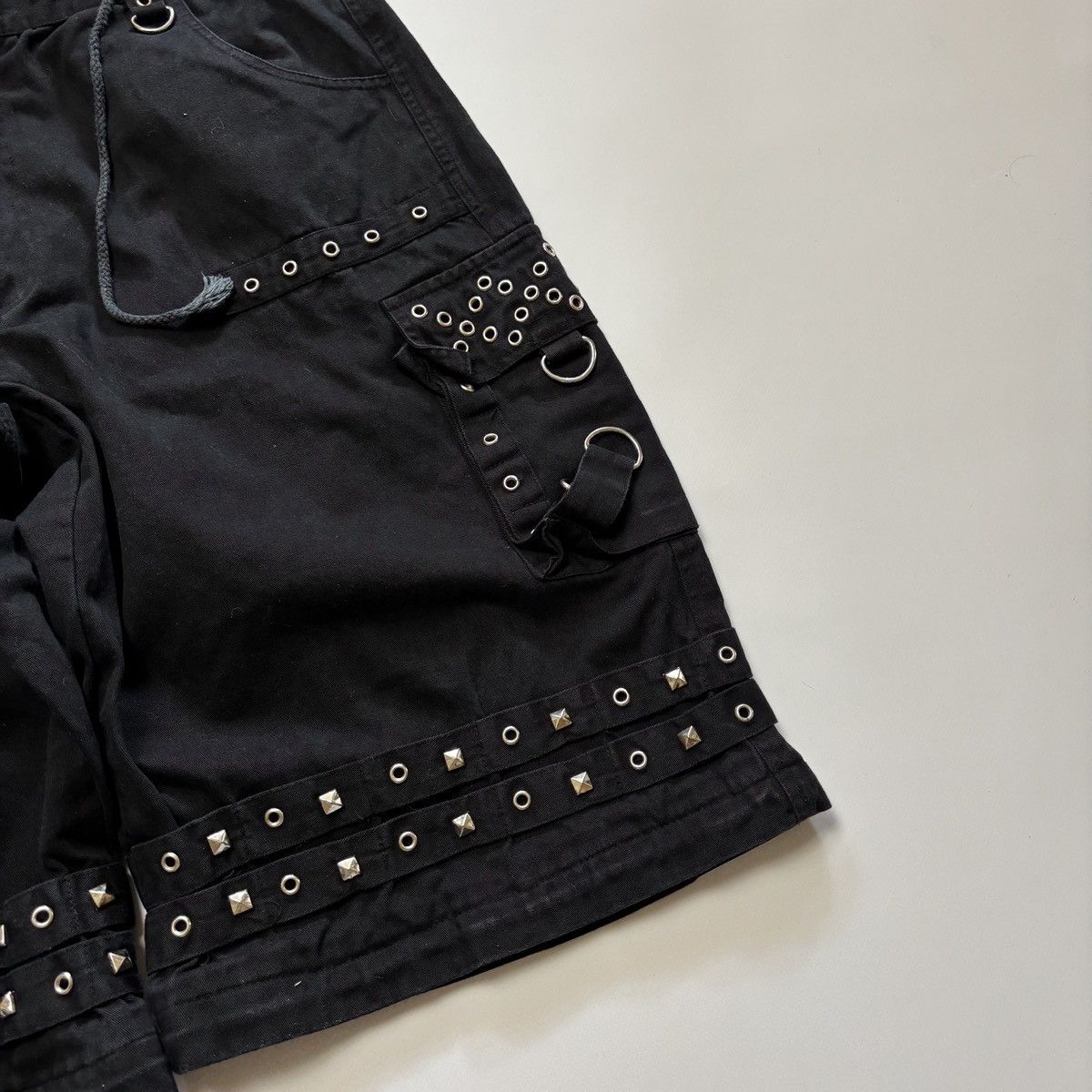 If Six Was Nine × Tripp NYC y2k goth punk japan style shorts cargo grommets studs rave Size US 31 - 8 Thumbnail