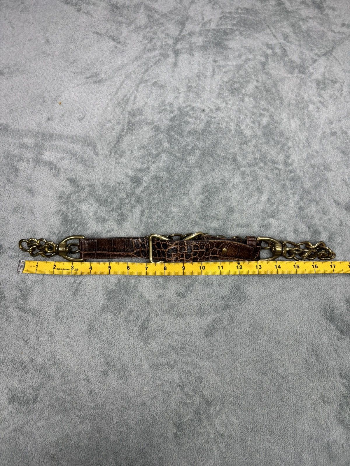 Designer × Leather Rare J & M Davidson Chain Leather Belt Size ONE SIZE - 8 Thumbnail