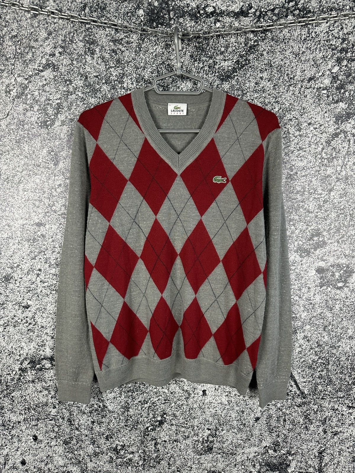 Lacoste Men’s Lacoste Sport V-Neck Wool Sweater Pullover Size 5 Size US L / EU 52-54 / 3 - 1 Thumbnail