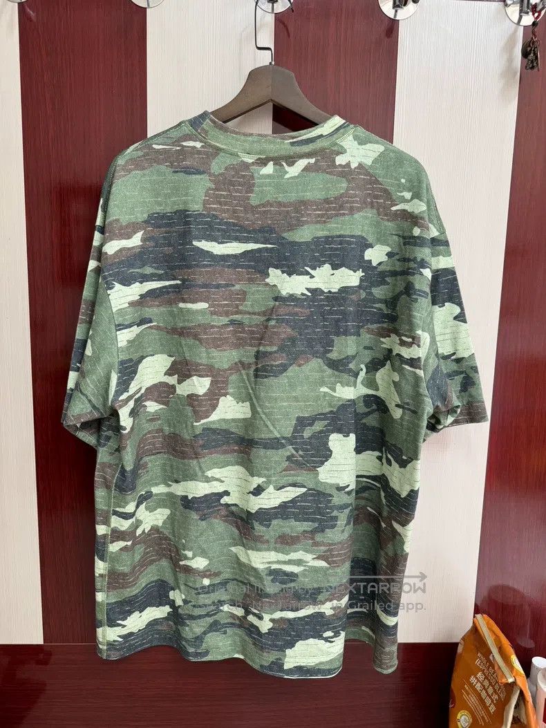 Acne Studios Acne Studios Camouflage Rhinestone Short Sleeve Tee Size US XL / EU 56 / 4 - 5 Thumbnail