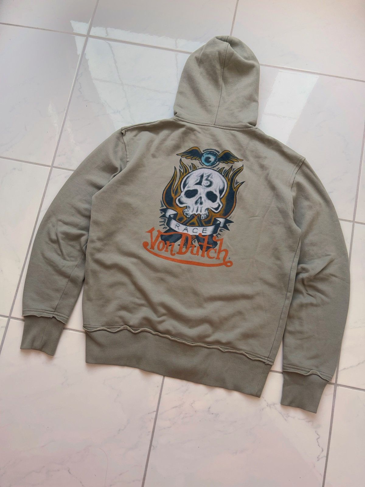 Japanese Brand × Von Dutch Vintage Y2K Von Dutch Race 13 Zip Up Hoodie Size US M / EU 48-50 / 2 - 3 Thumbnail