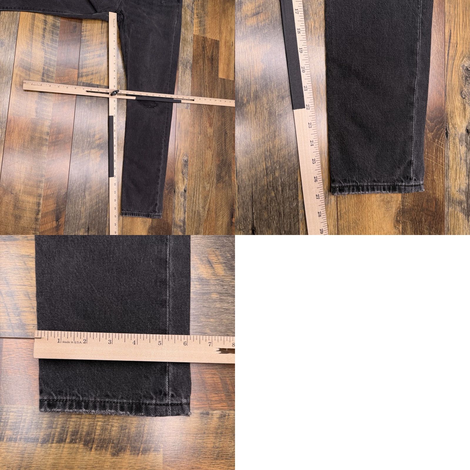 Levi's Levi's 501 Skinny Jeans Womens 27x28 High Rise Button Fly Non Stretch Dark Black 90s Vintage Levi's 501 Series Womens Jeans Size 27" / US 4 / IT 40 - 9 Thumbnail