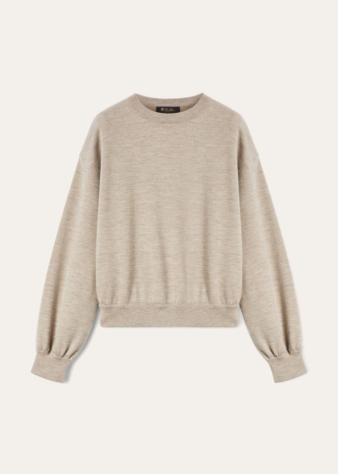 Loro Piana o1srvl11e1124 Relaxed-Fit Crew-Neck Sweatshirt in Beige Size M / US 6-8 / IT 42-44 - 1 Thumbnail