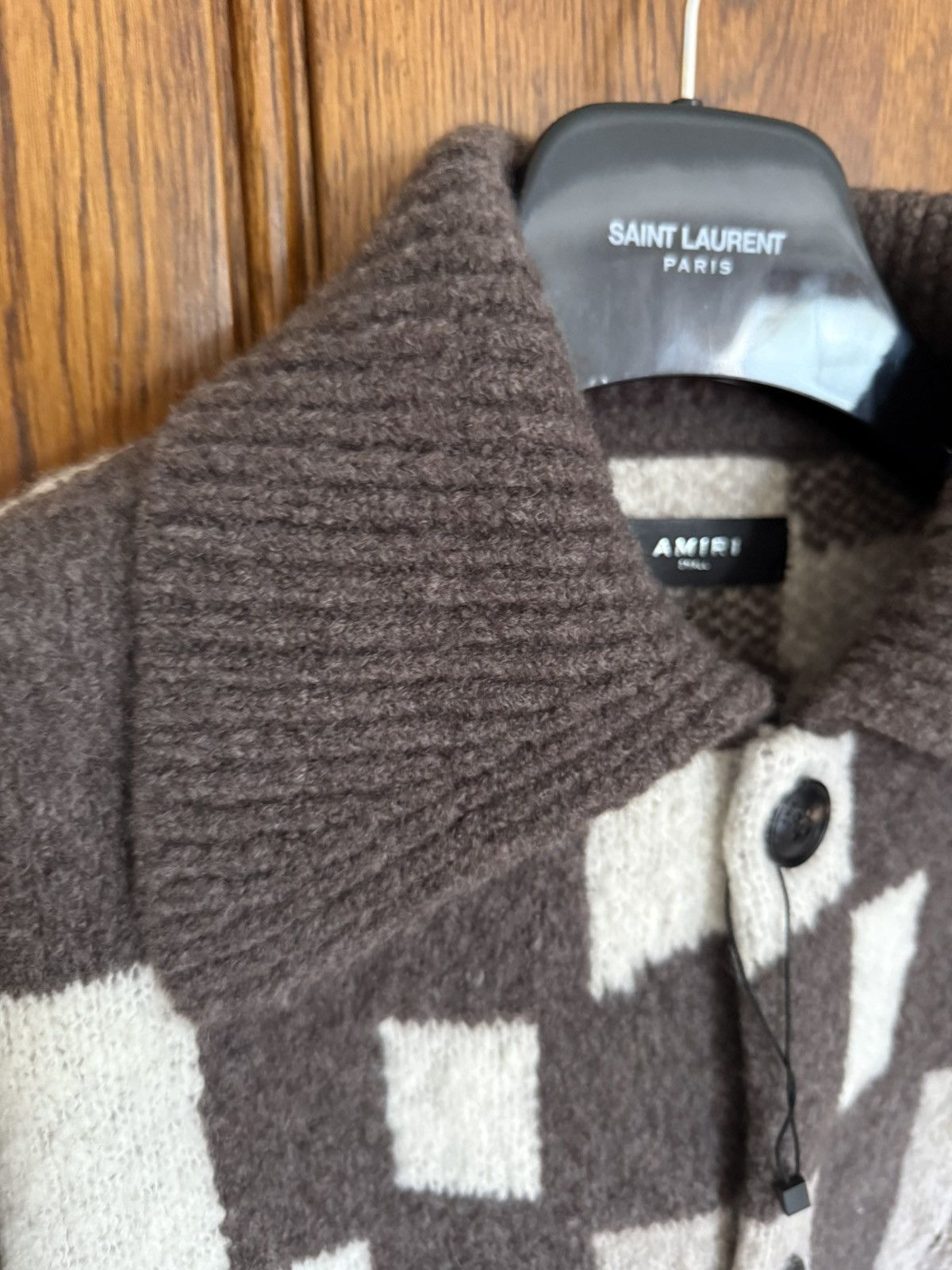 Amiri $1.3k Amiri damier cardigan sweater logo rare grail S Size US S / EU 44-46 / 1 - 16 Thumbnail