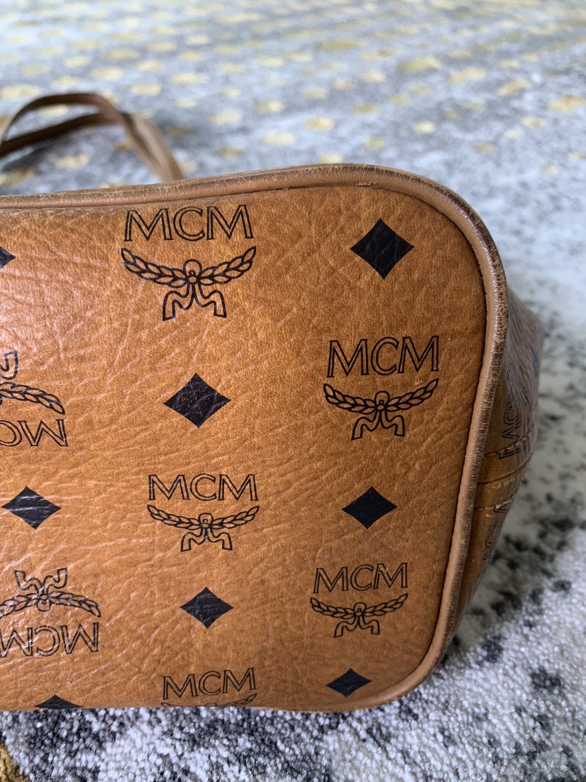 Designer × MCM MCM Cognac Visetos Hobo tote bag Size ONE SIZE - 12 Thumbnail