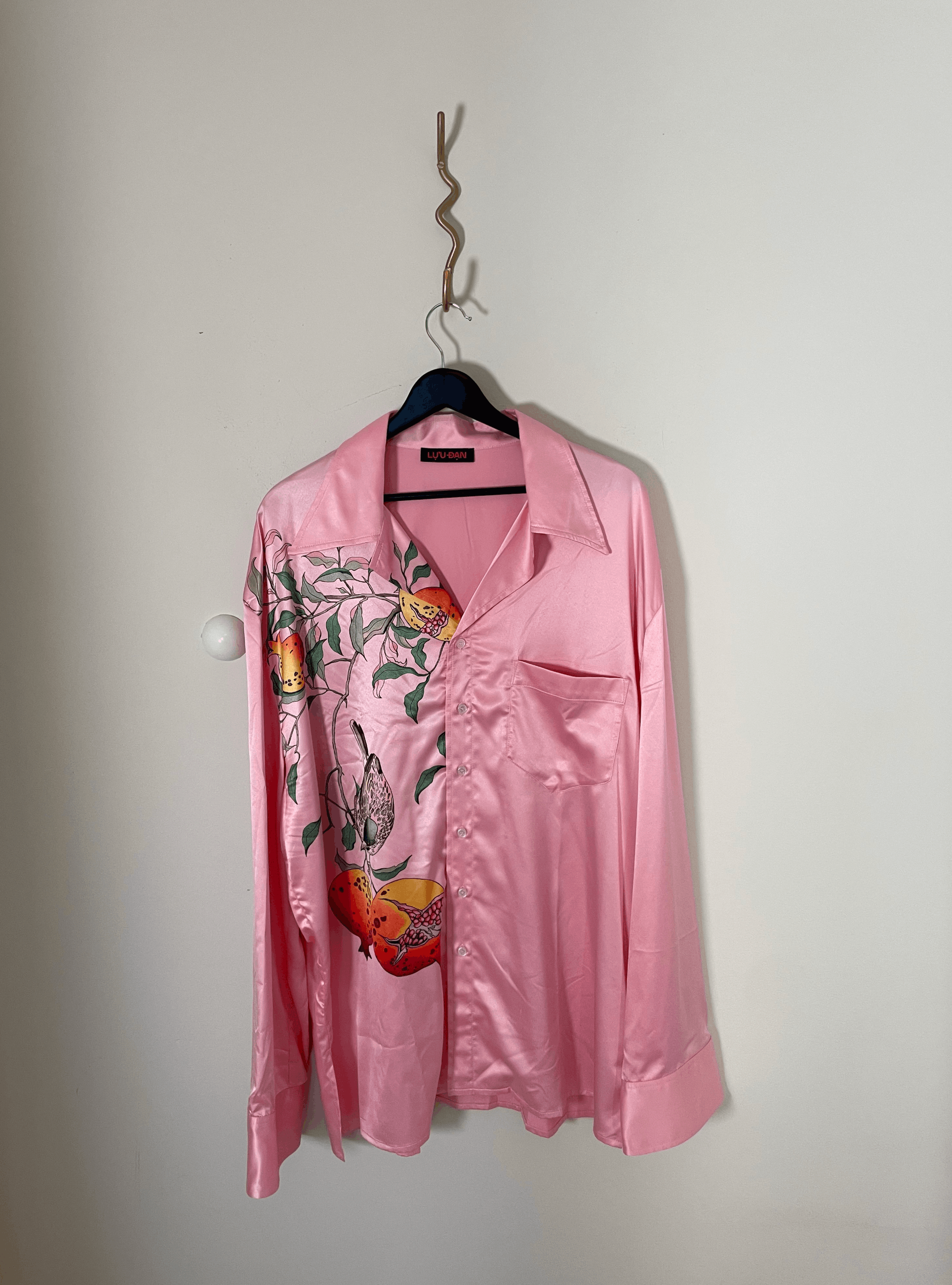 Oversized 80s shirt silk