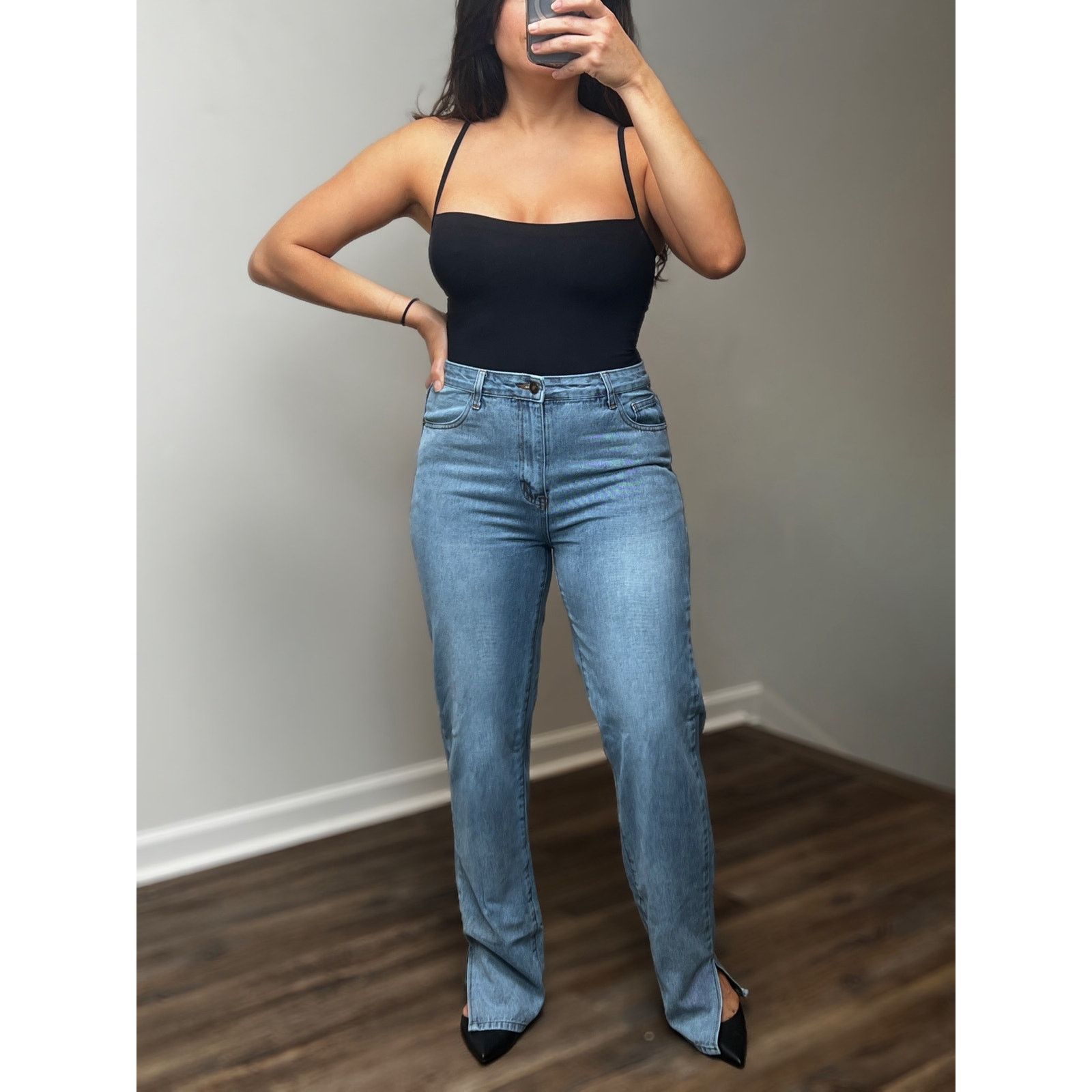 Lioness Lioness Side Slit Straight Leg Jeans/L Size 30" / US 8 / IT 44 - 1 Thumbnail
