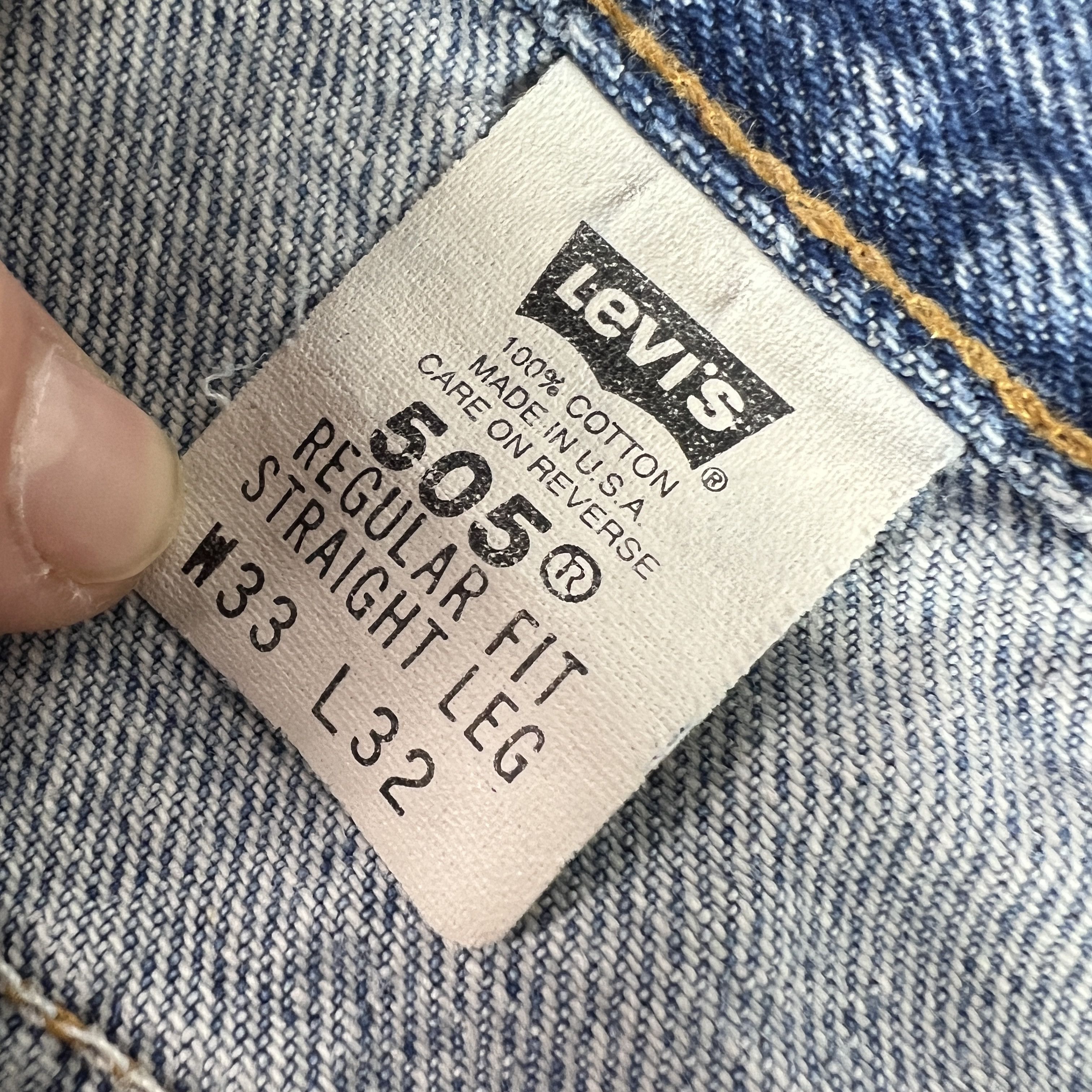 Levi's Y2K Levi's Jeans 505 Straight Blue Faded Distressed Denim Size US 31 - 12 Thumbnail