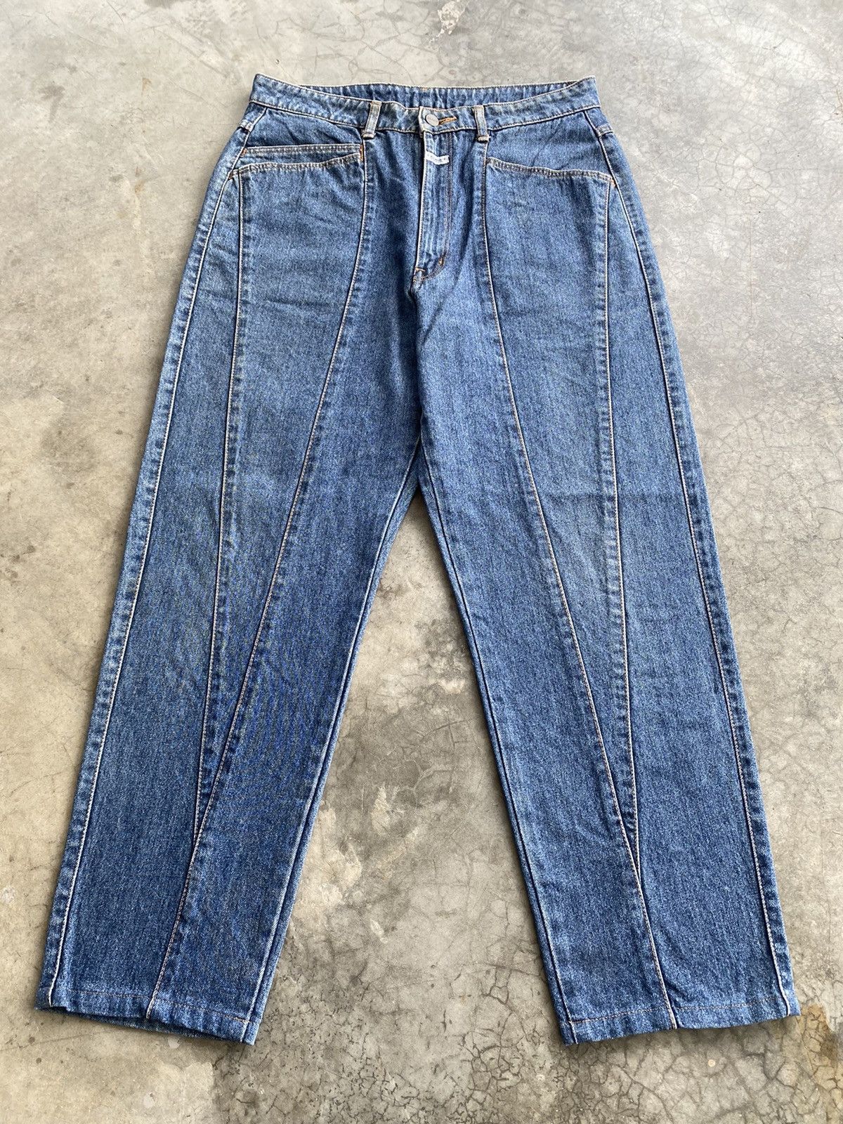 Edwin × Japanese Brand Baggy Jeans Vintage Edwin Ballon Blue Distressed Size US 32 / EU 48 - 1 Thumbnail