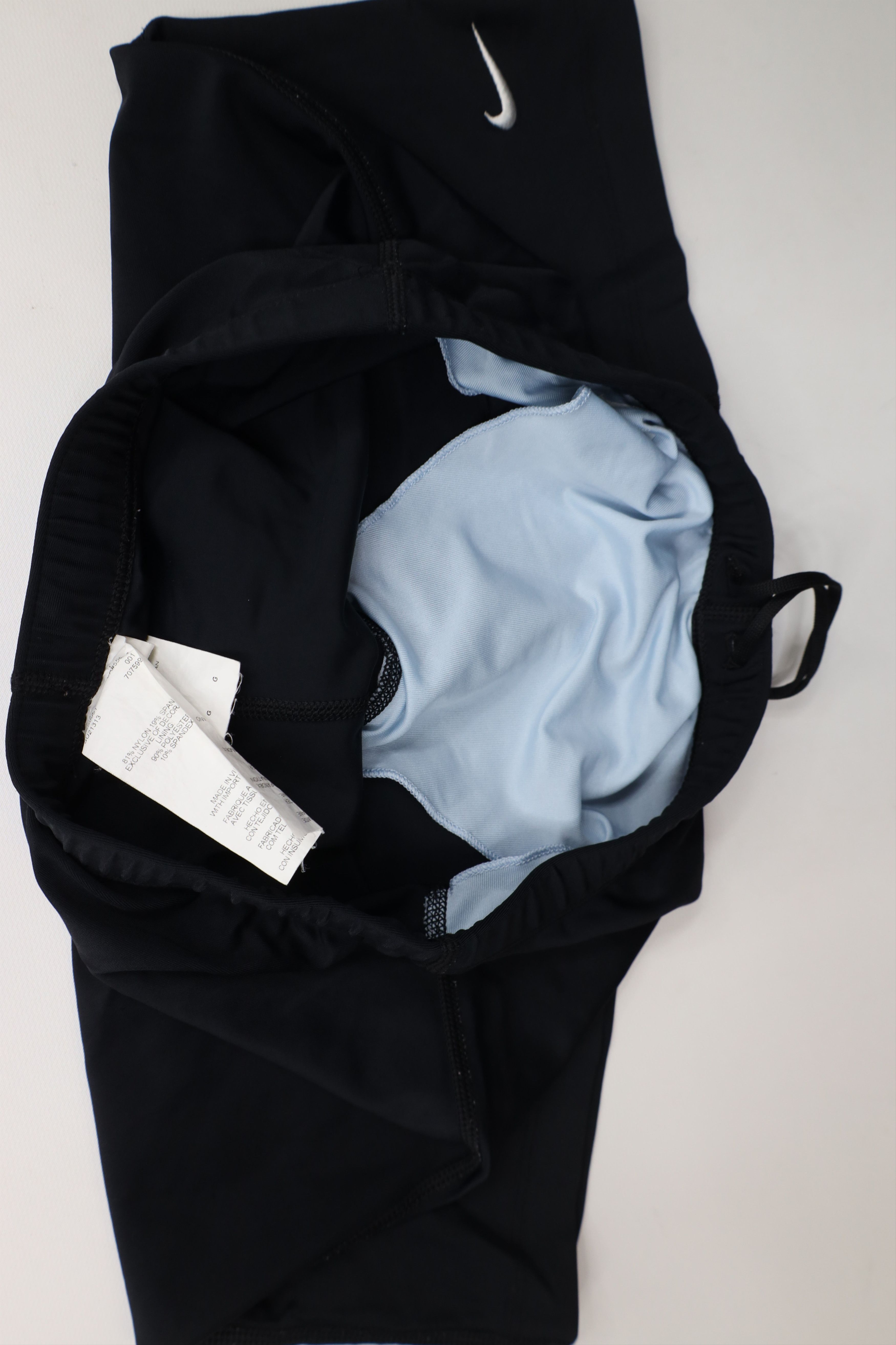Nike × Vintage Nike Mini Swoosh Swimming Half Tights Jammers Shorts Black Size US 34 / EU 50 - 8 Thumbnail