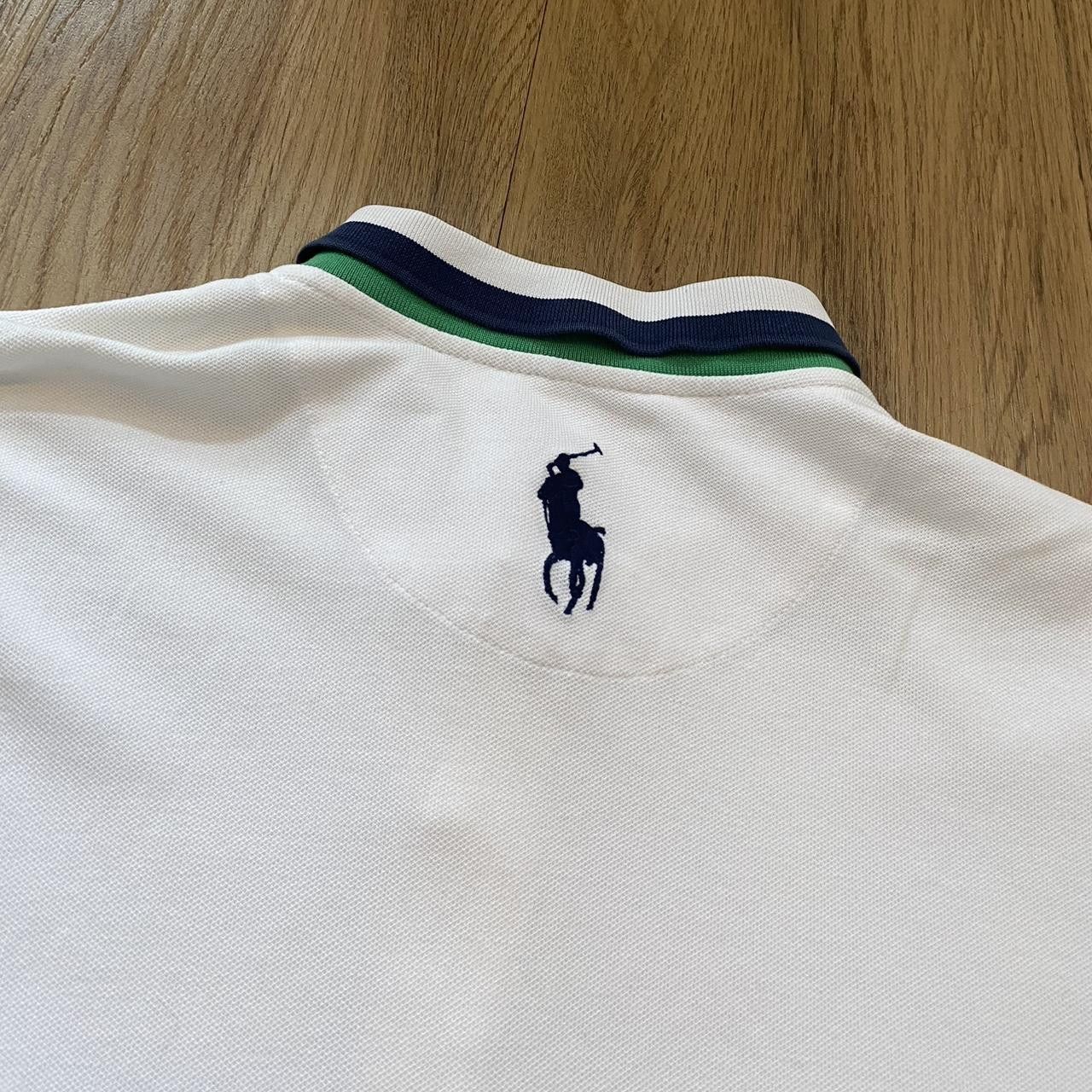 Polo Ralph Lauren White Polo Ralph Lauren polo shirt with green collar Size US XL / EU 56 / 4 - 4 Thumbnail