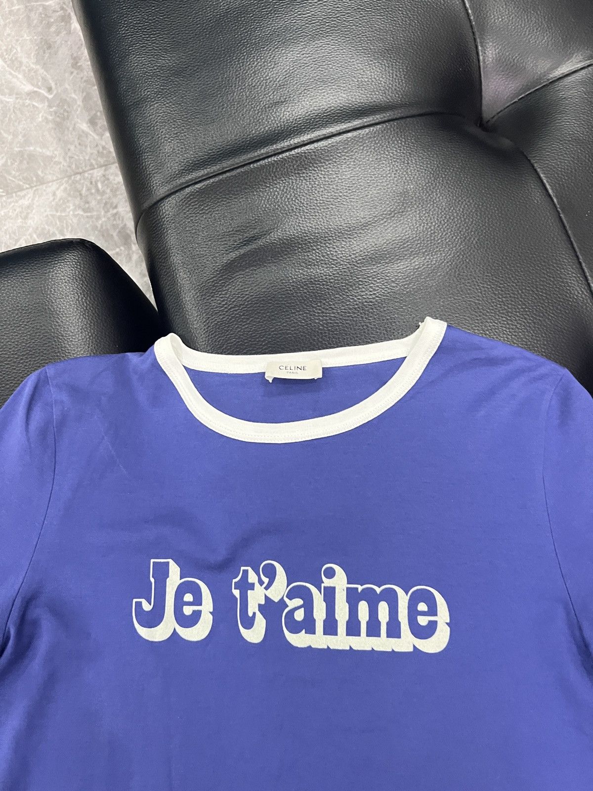 Celine Celine “Je t’aime” Colorblock T-Shirt Size M / US 6-8 / IT 42-44 - 4 Thumbnail
