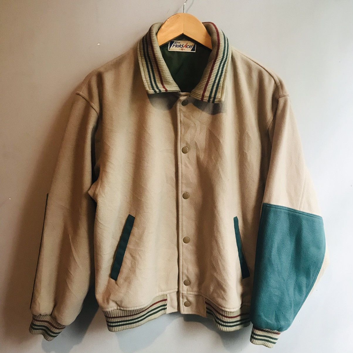Japanese Brand × Vintage 90’s Japanese Cashmere Varsity Jacket Size US M / EU 48-50 / 2 - 1 Thumbnail