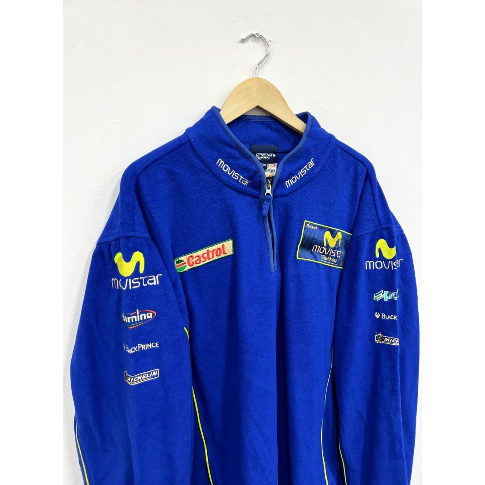 Honda VINTAGE Team Movistar Honda Moto GP Fleece Jacket 2XL Blue Gresini Racing Men Regular Size Long Sleeve Zip High Neck Casual Racing Apparel Size US XXL / EU 58 / 5 - 3 Thumbnail