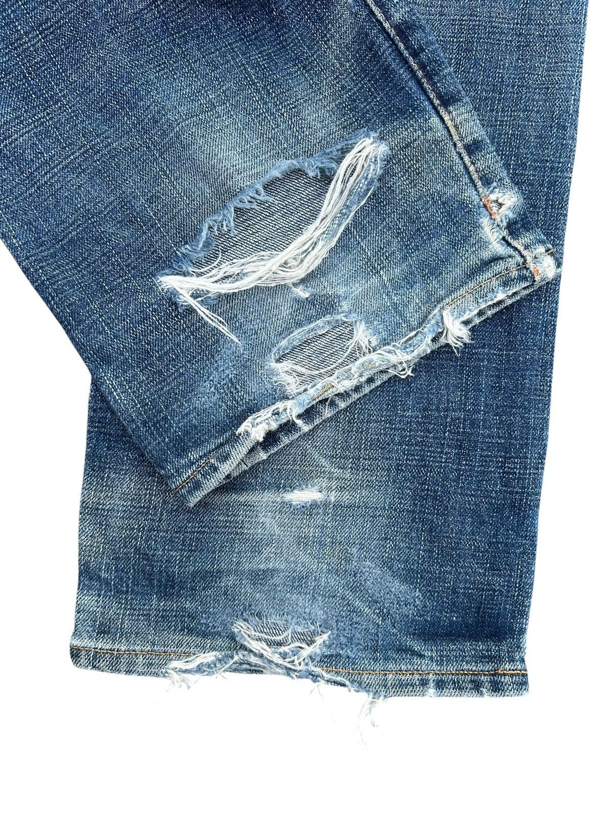 Kapital Thrashed Vintage Evisu Selvedge Denim Jeans Size US 32 / EU 48 - 18 Thumbnail