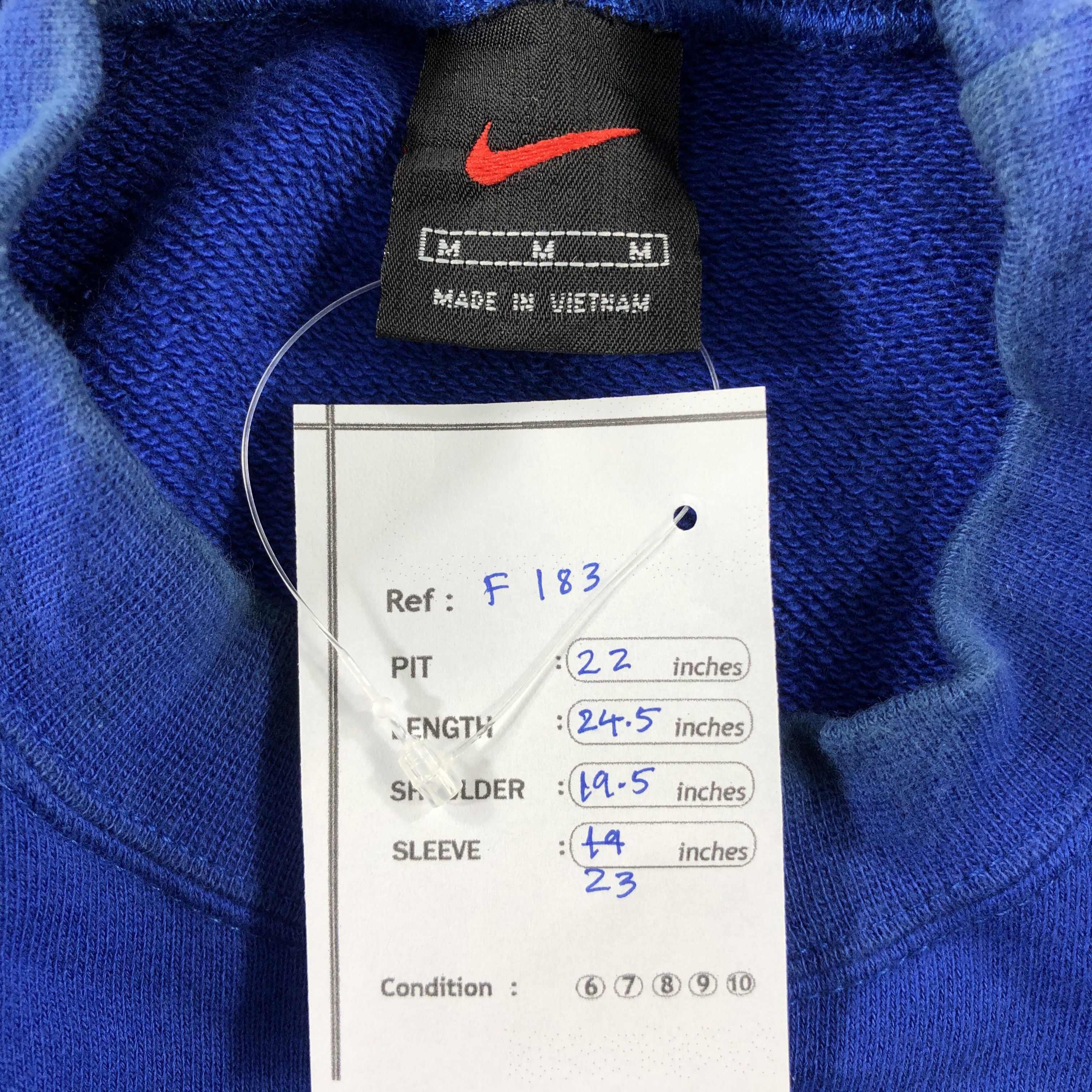 Nike Vintage Nike Swoosh Blue Sweatshirts F183 Size US M / EU 48-50 / 2 - 8 Thumbnail